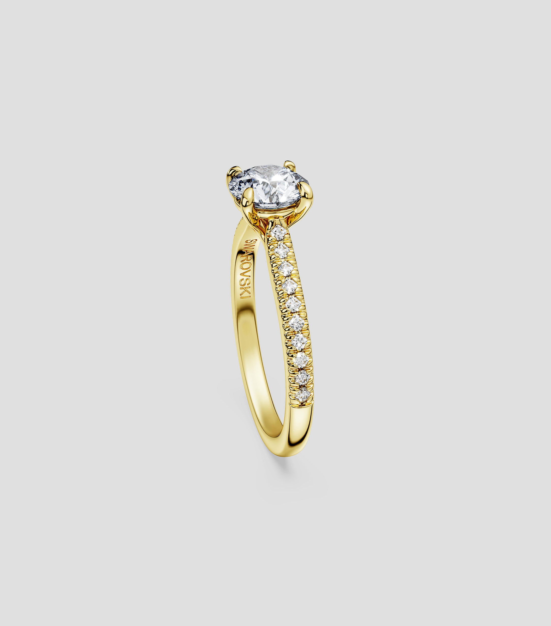 Anillo en oro amarillo de 18 kilates Eternity con diamante Mujer,Talla 5