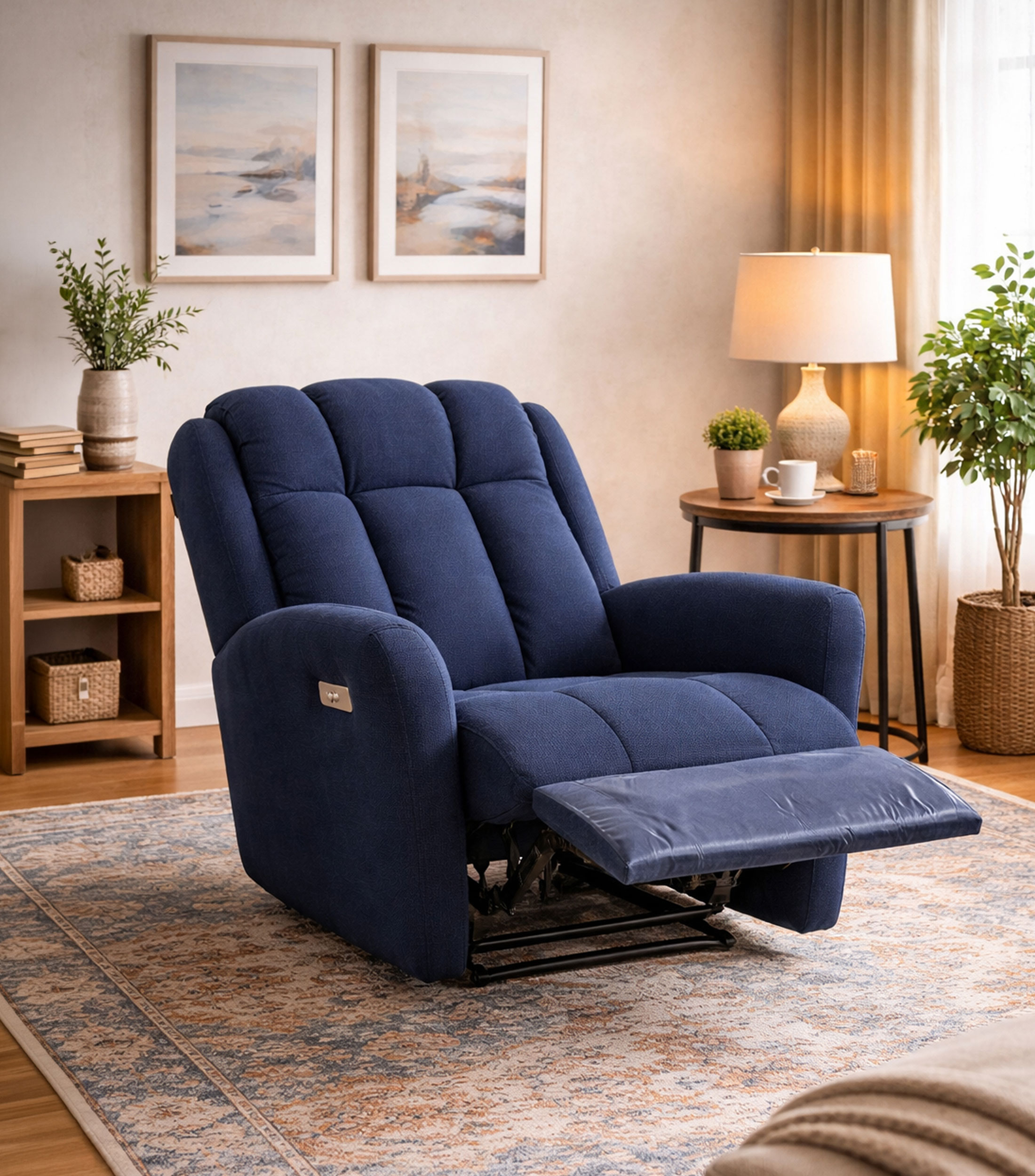 Sillón Reclinable Eléctrico Baldor Azul