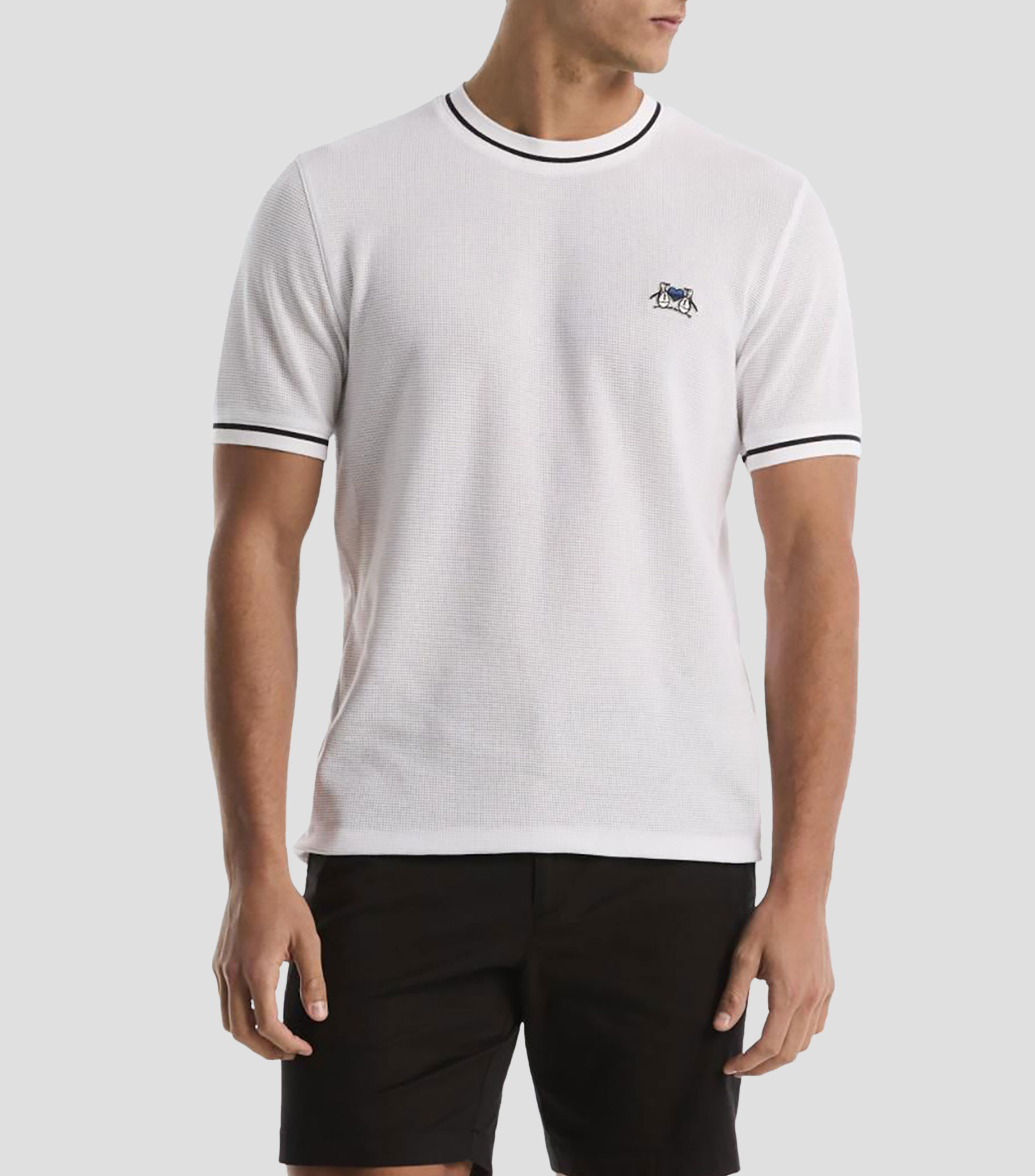 Playera cuello redondo manga corta sólido Hombre