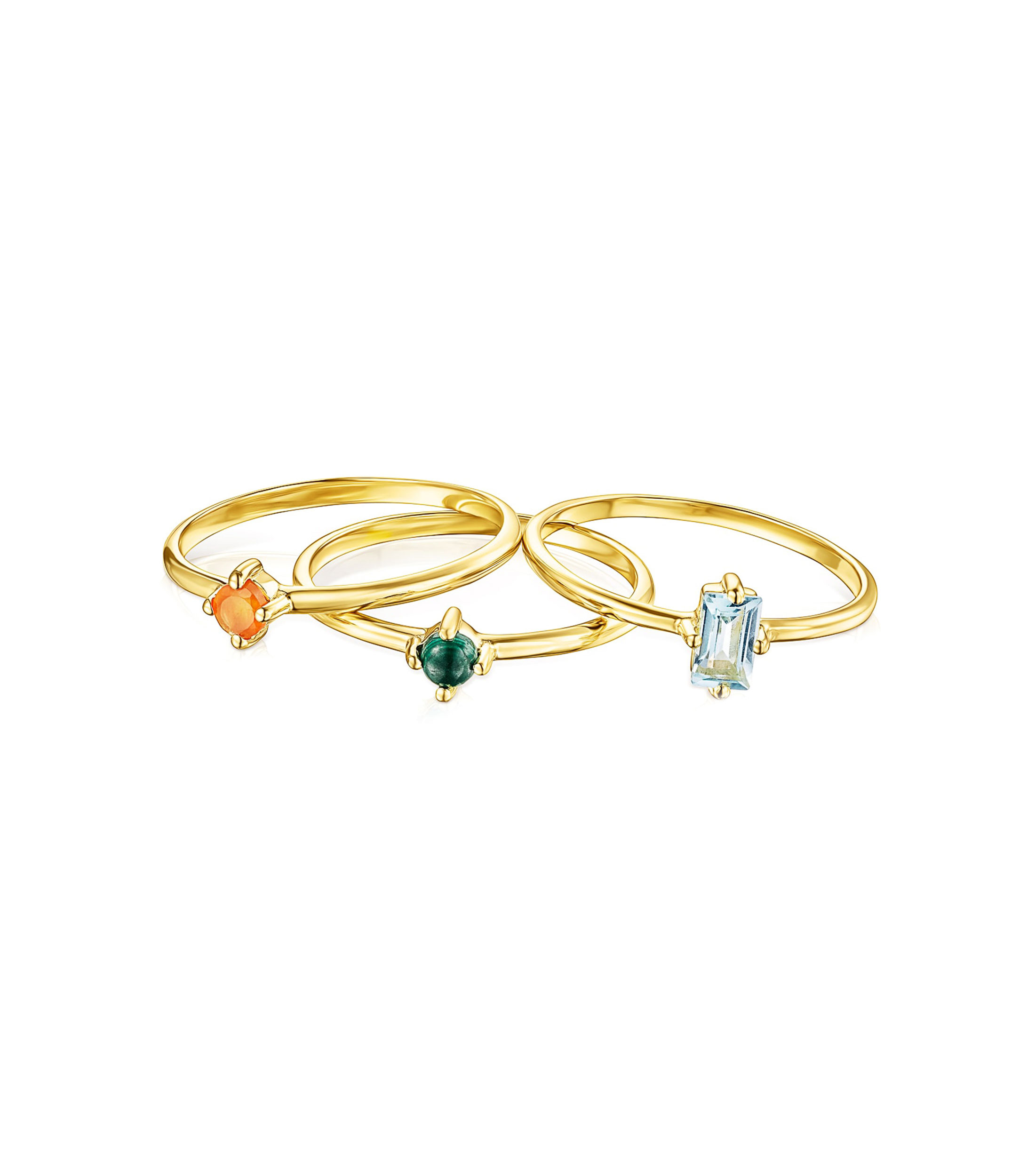 Set de 3 Anillos en Plata .925 Mujer Talla 7