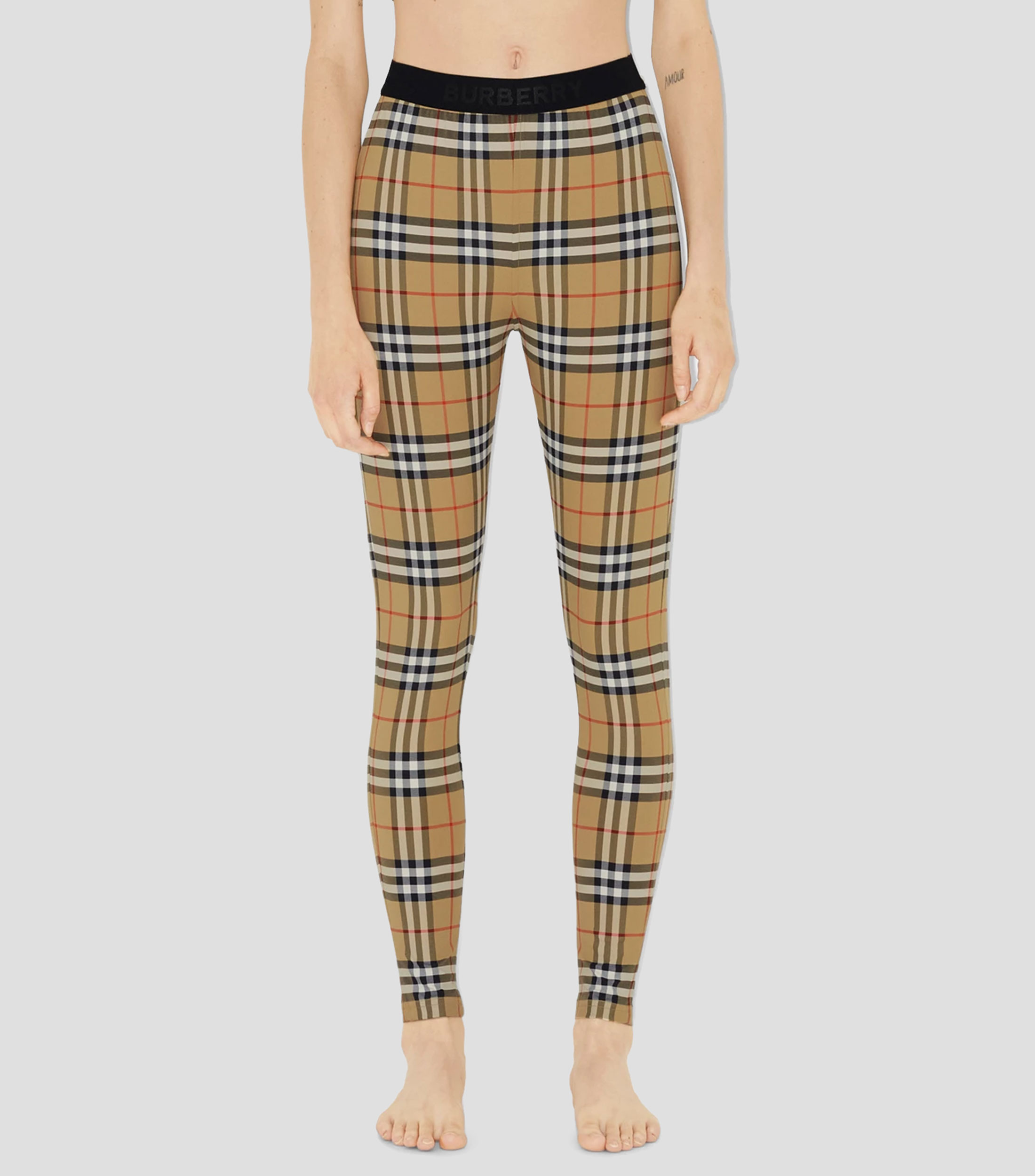 Leggings a cuadros Mujer