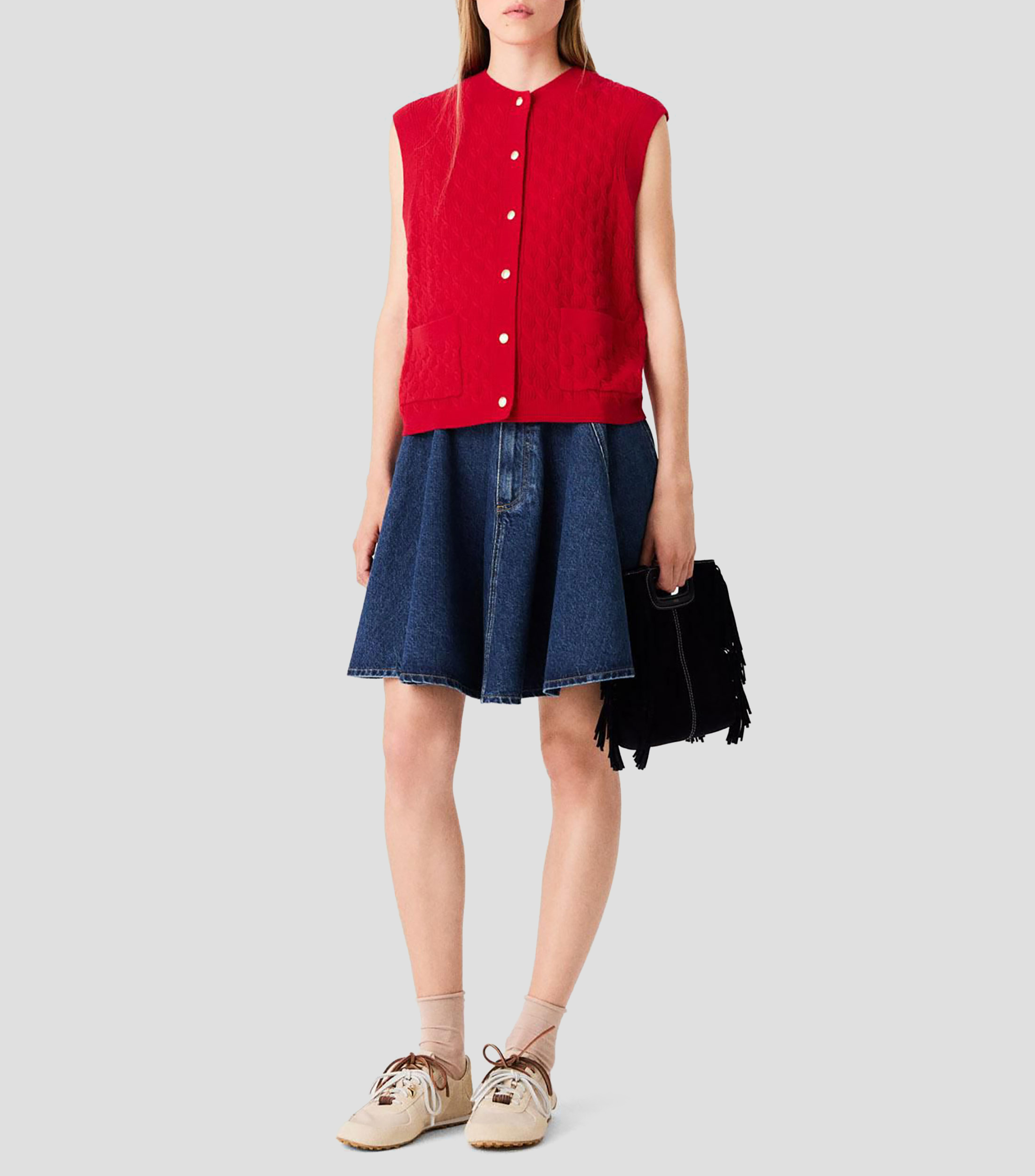 Chaleco con botones Mujer