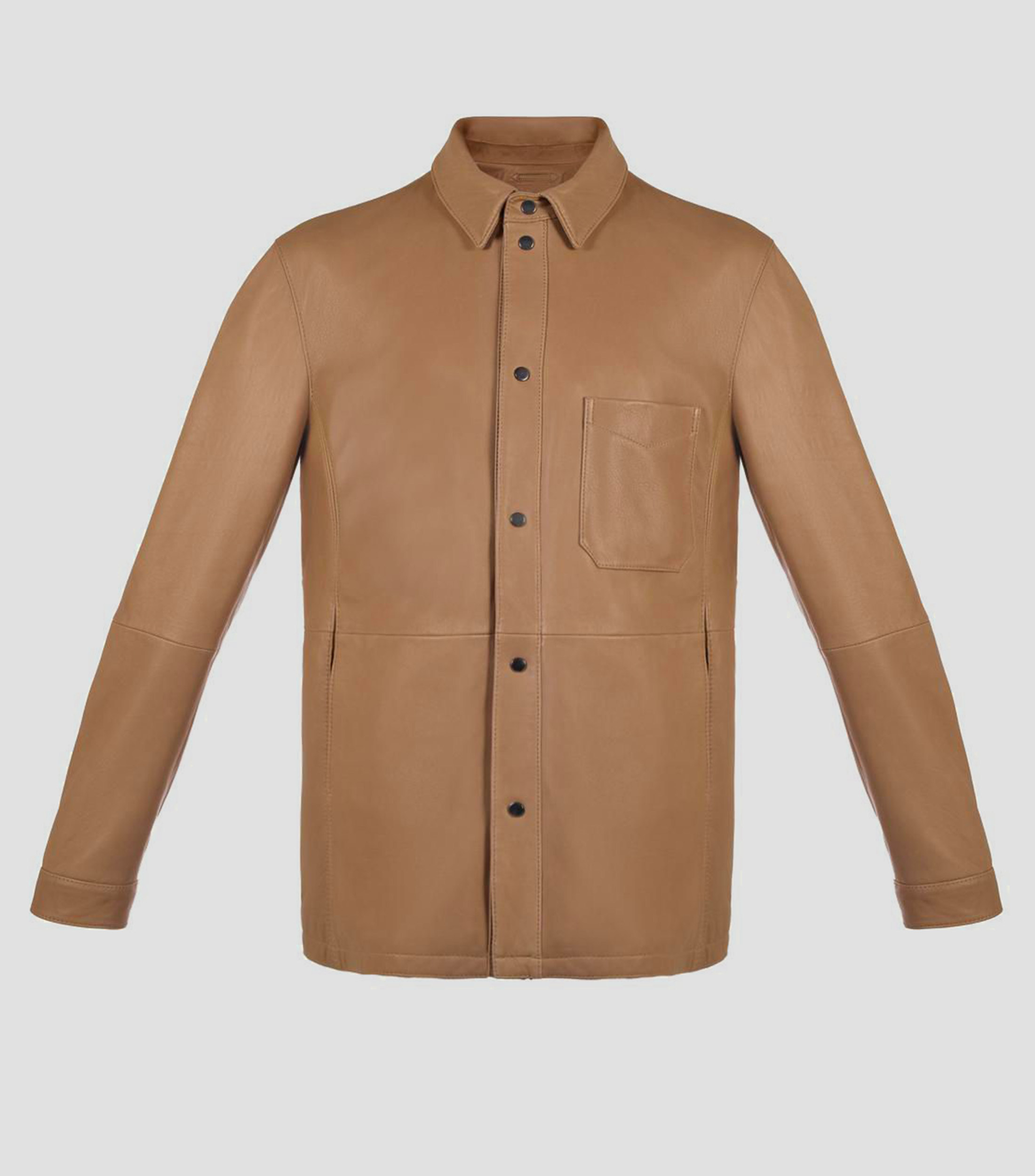 Sobrecamisa lisa manga larga Hombre
