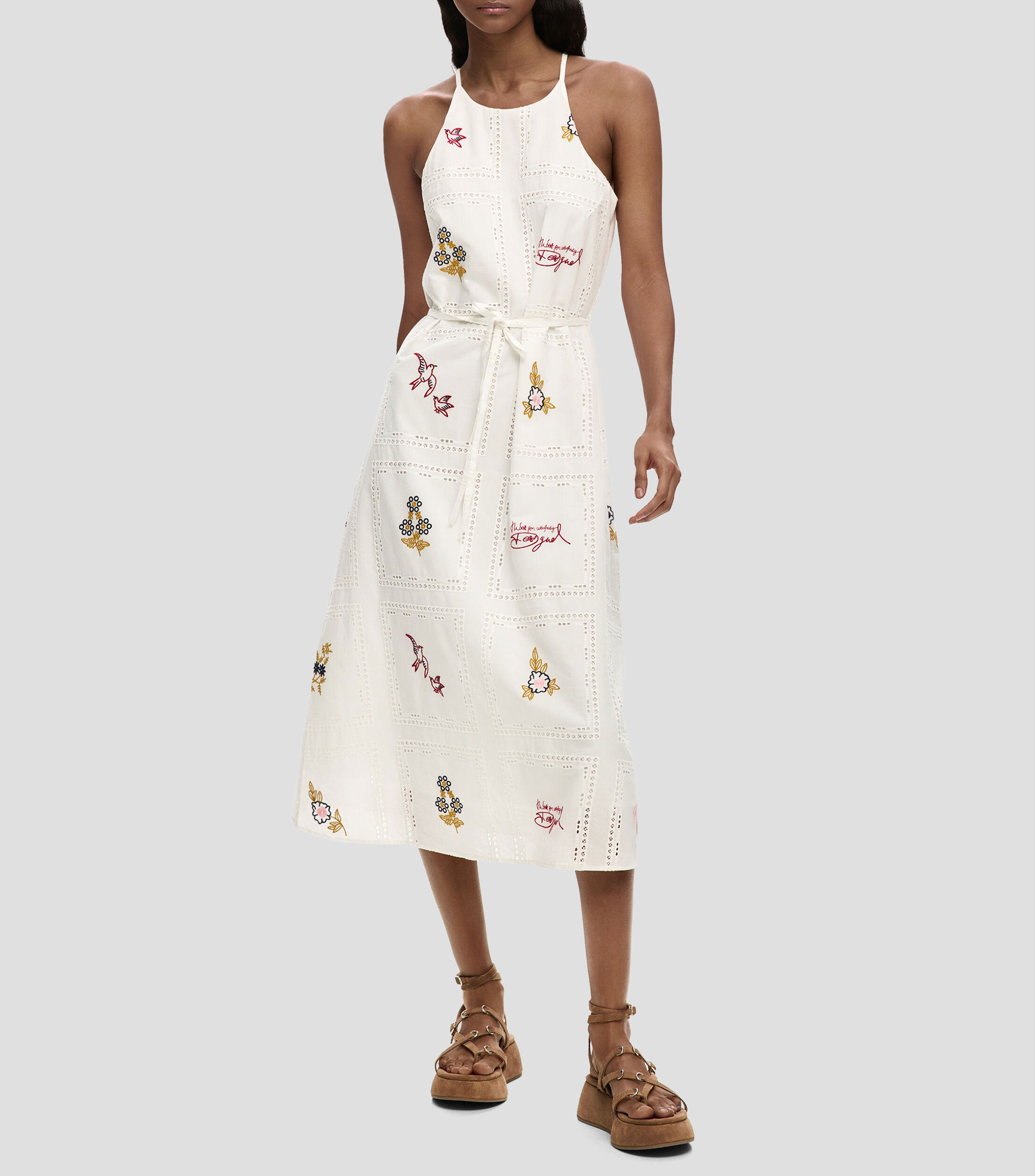 Vestido midi fantasía Mujer