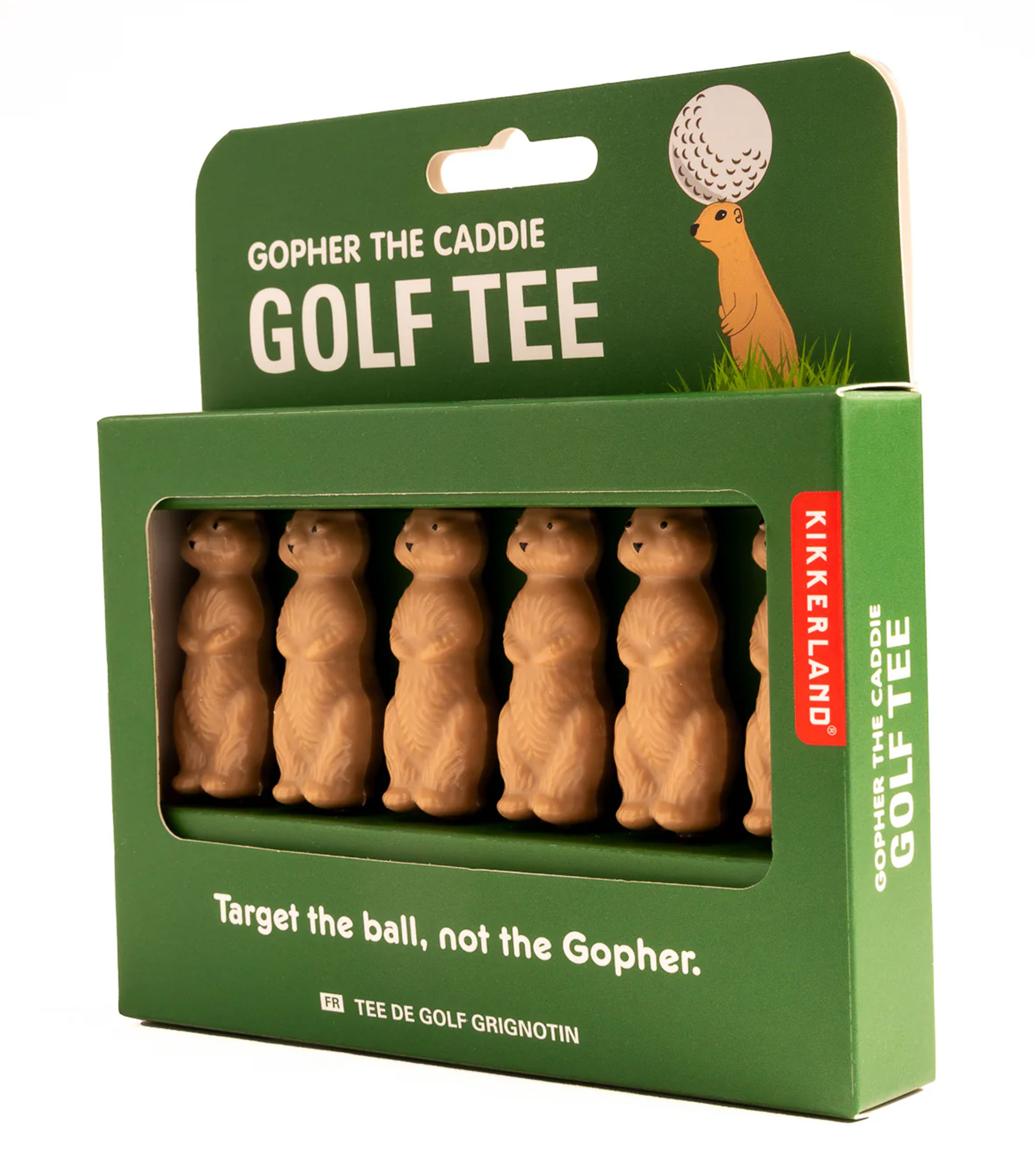 Set 6 tees para golf con forma de tuzo