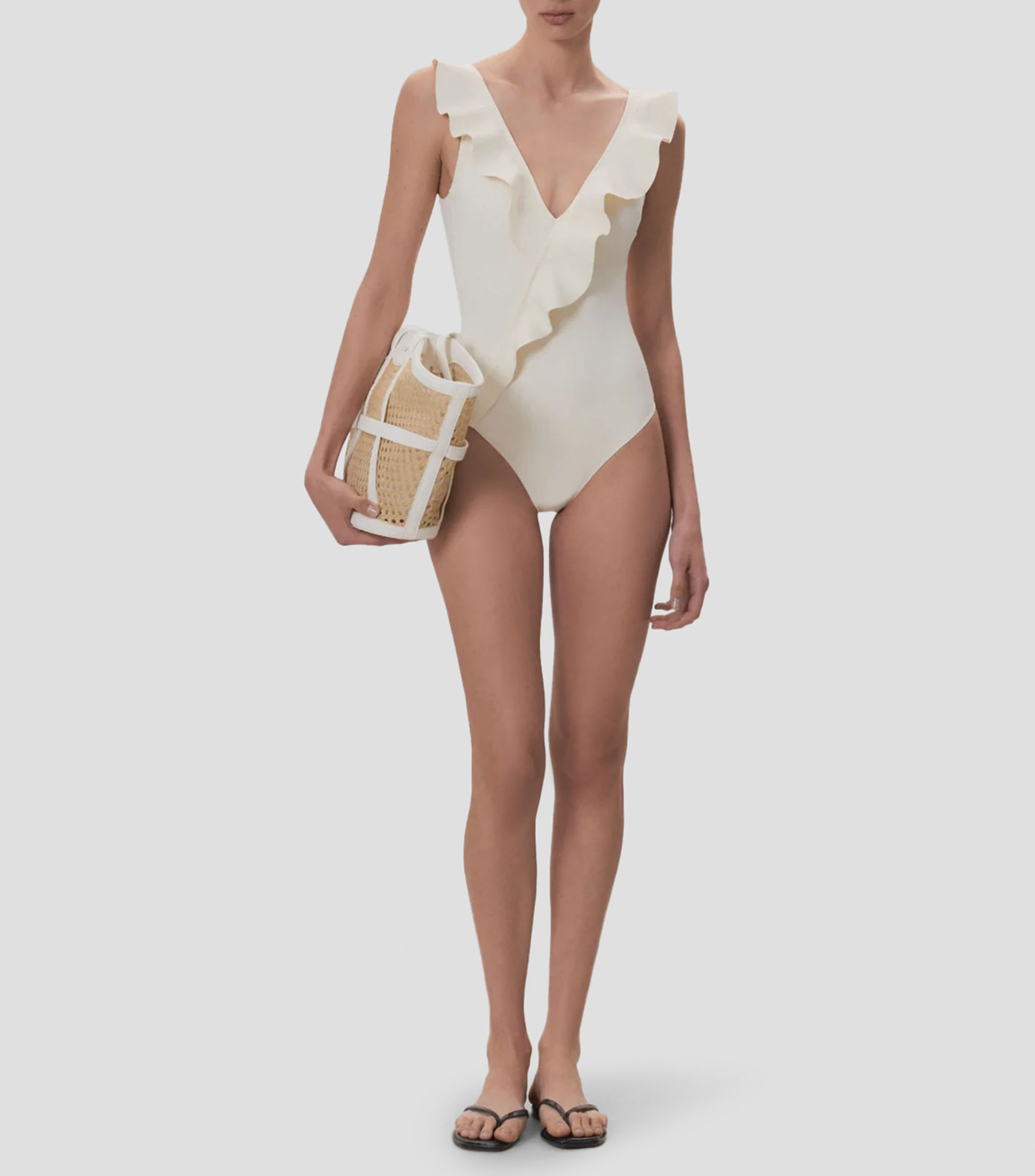 Traje de baño liso Mujer