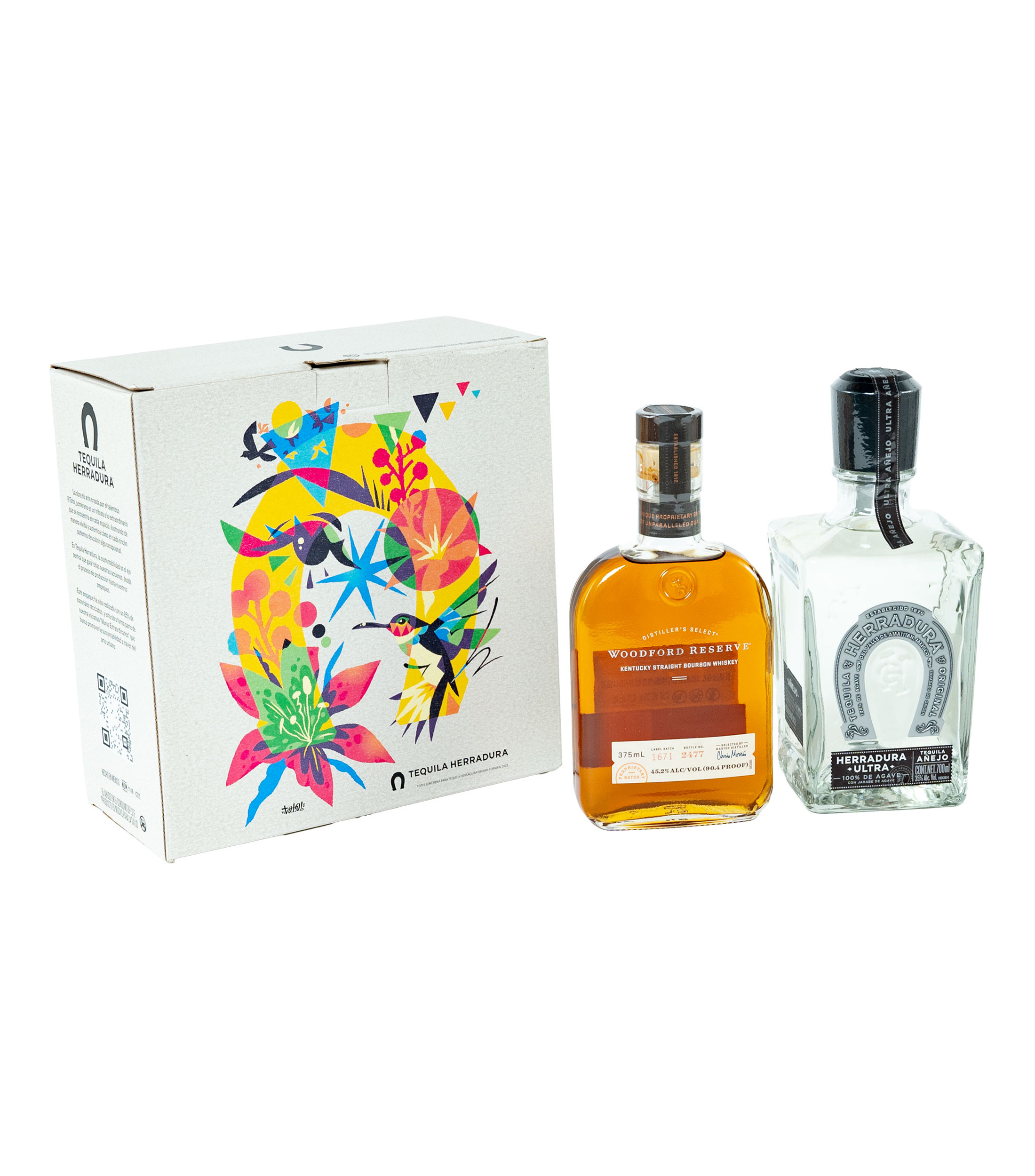 Tequila Herradura Ultra 700 ml Whiskey Woodford Reserve 375 ml