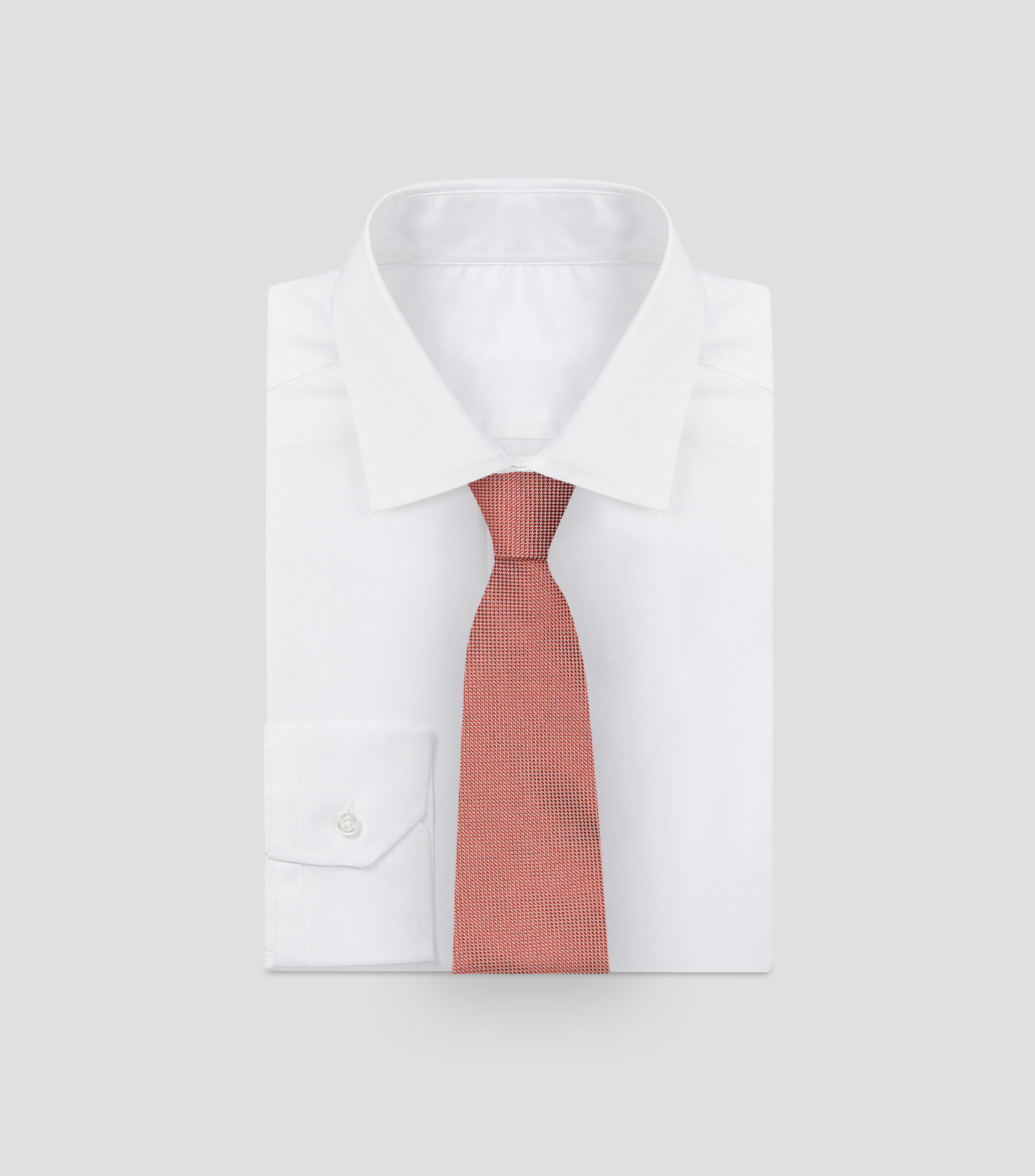 Corbata ancha de seda microdiseño