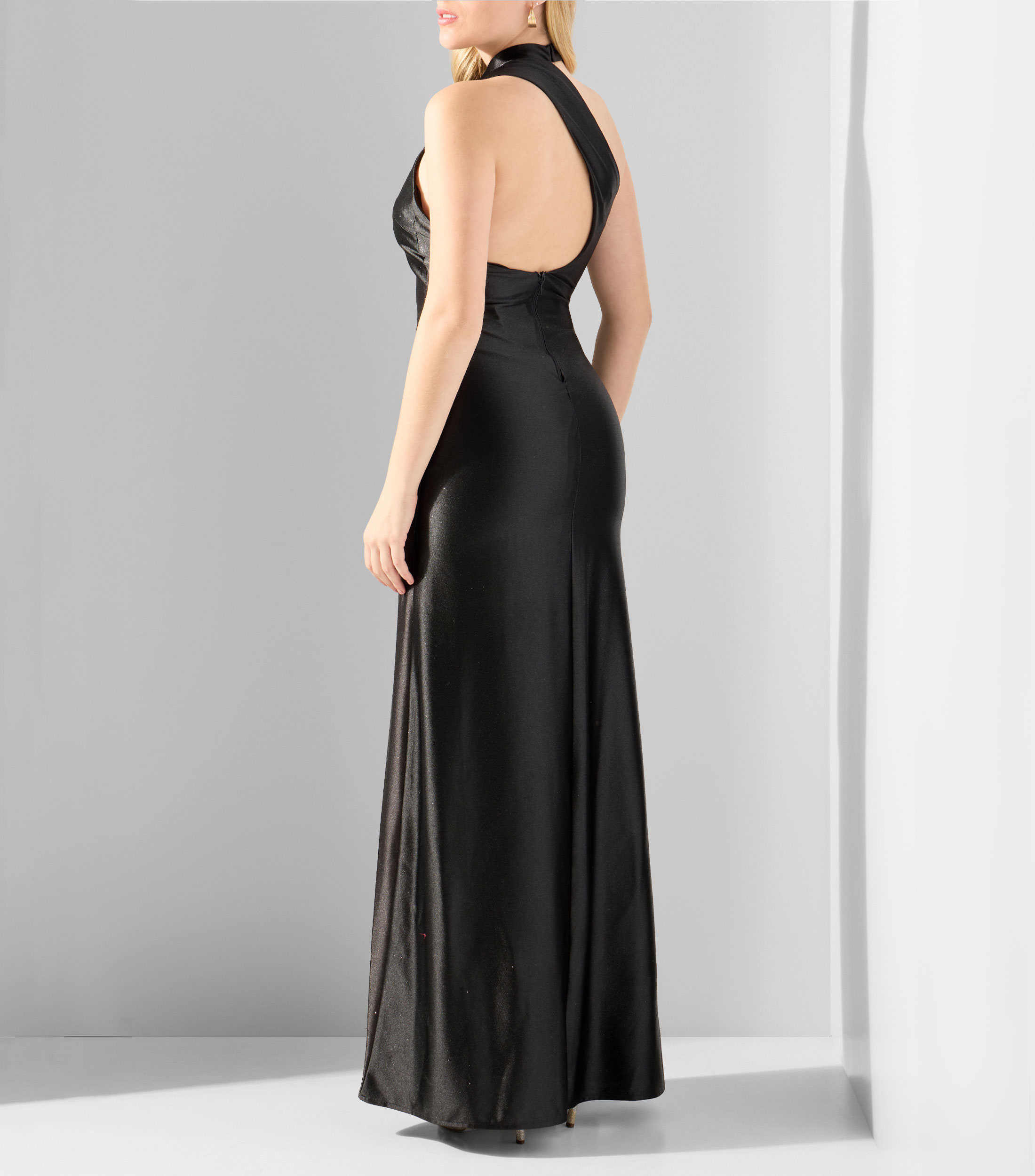 Vestido de fiesta largo liso Mujer