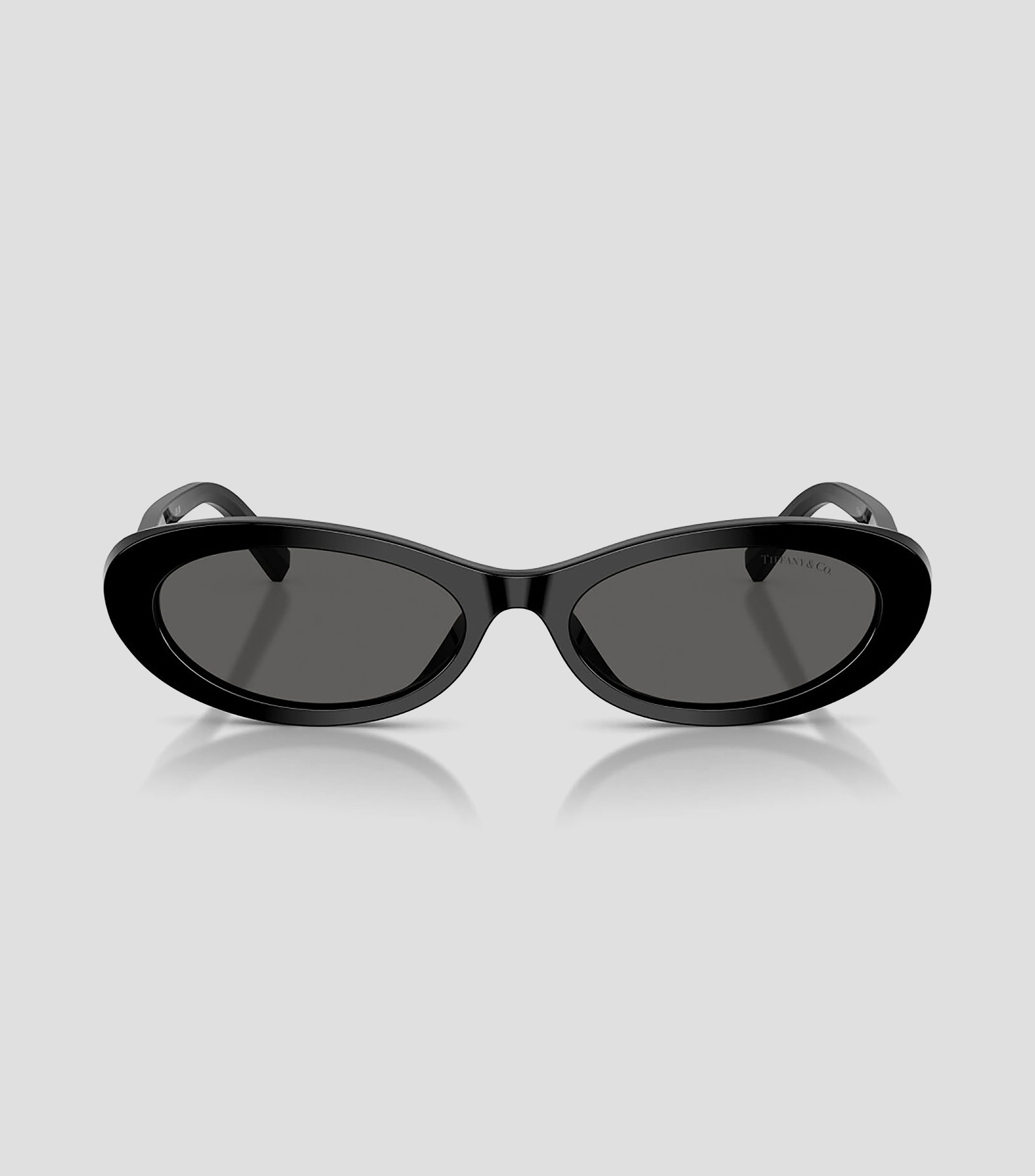Lentes de sol ovalados negros Mujer