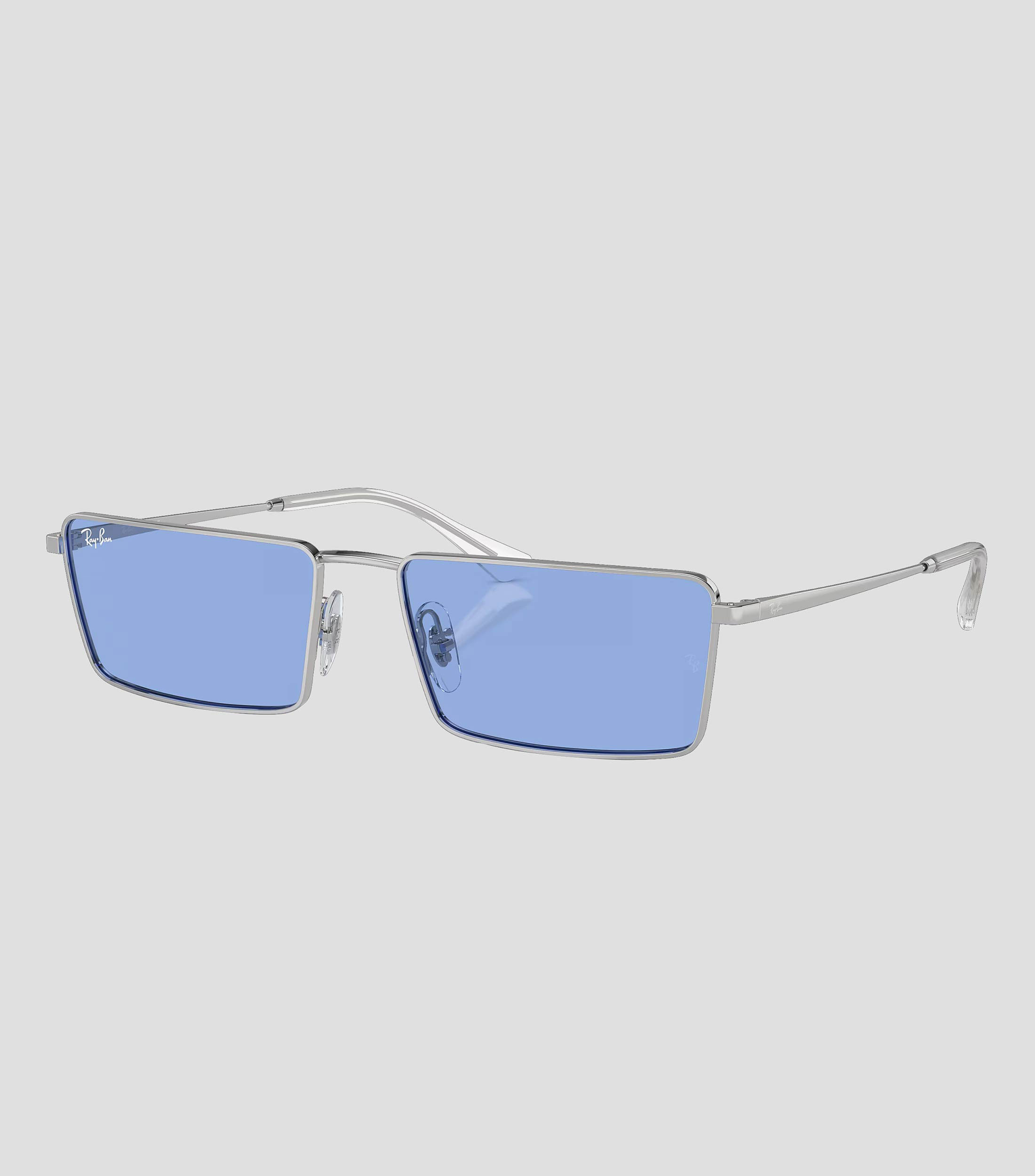 Lentes de sol Rectangulares Emy Plateados Unisex