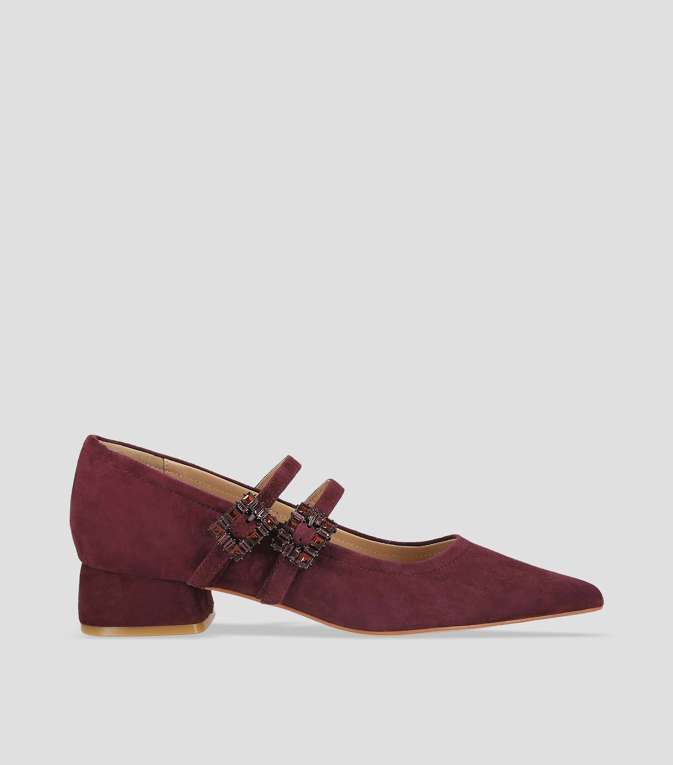Zapatillas Mary Jane con tacón bajo cuadrado Mujer