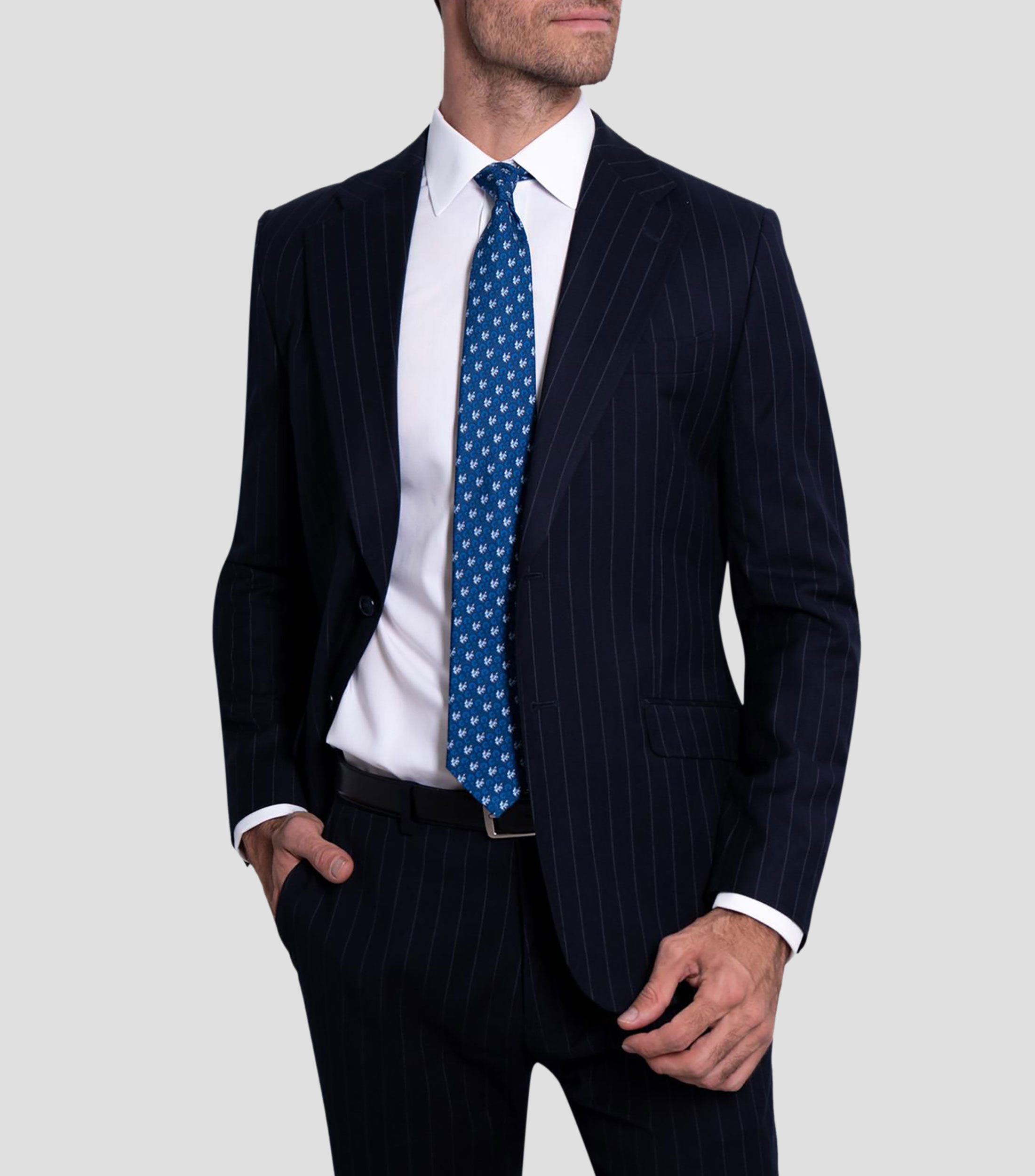 Corbata ancha de seda estampada