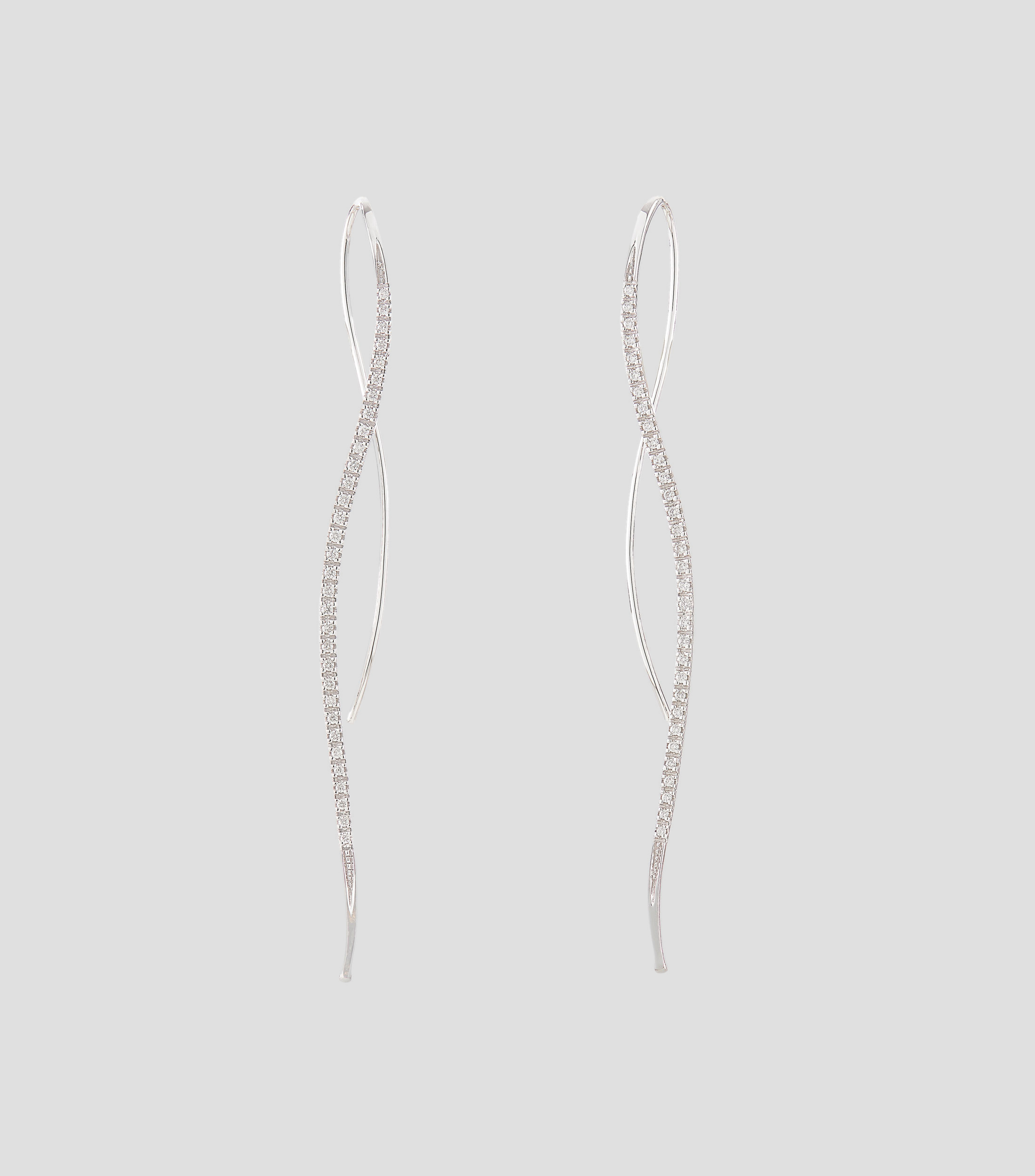 Pendientes en oro blanco de 18 kilates Linhas da Vida Mujer