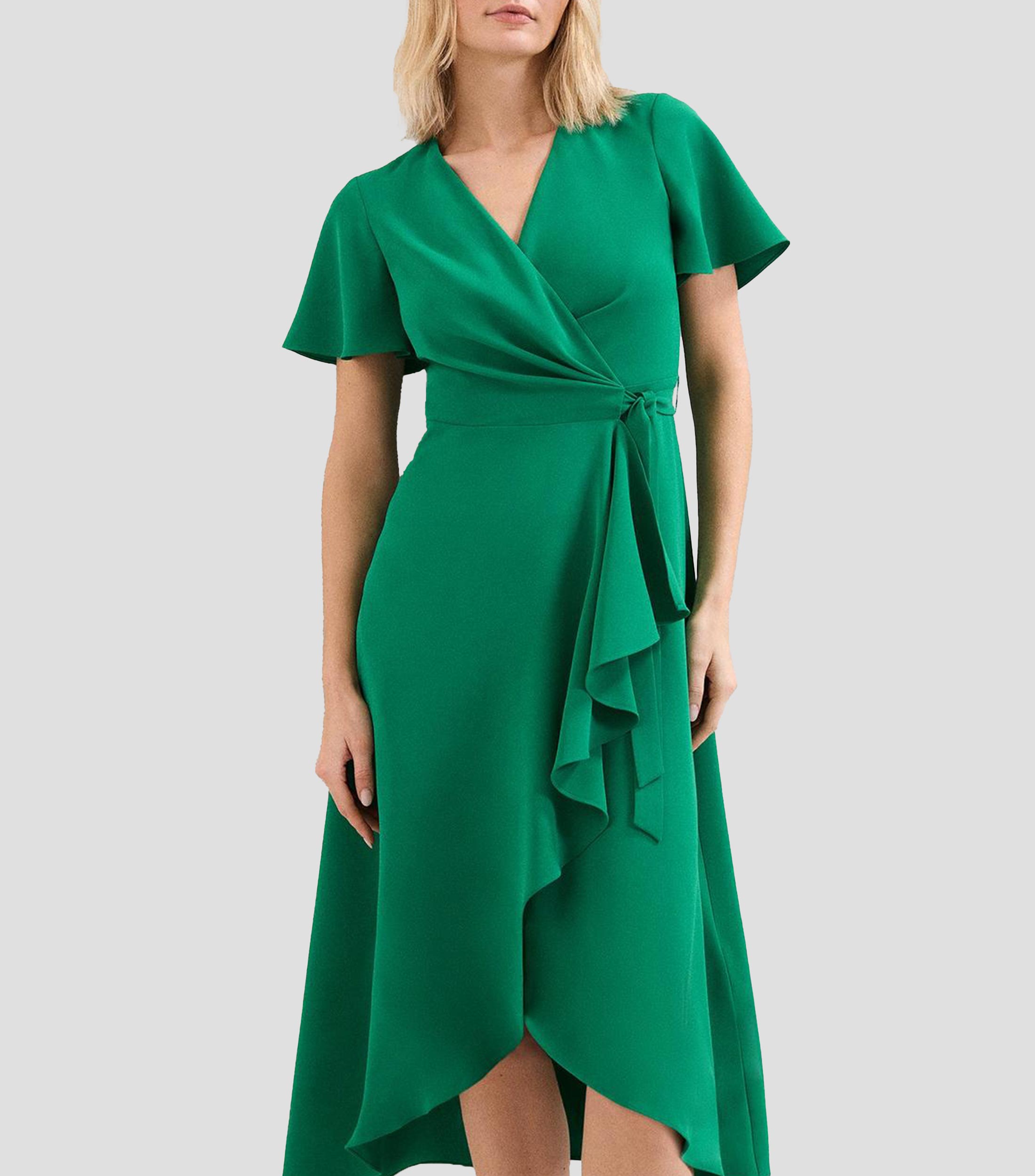 Vestido Casual Midi manga corta liso Mujer