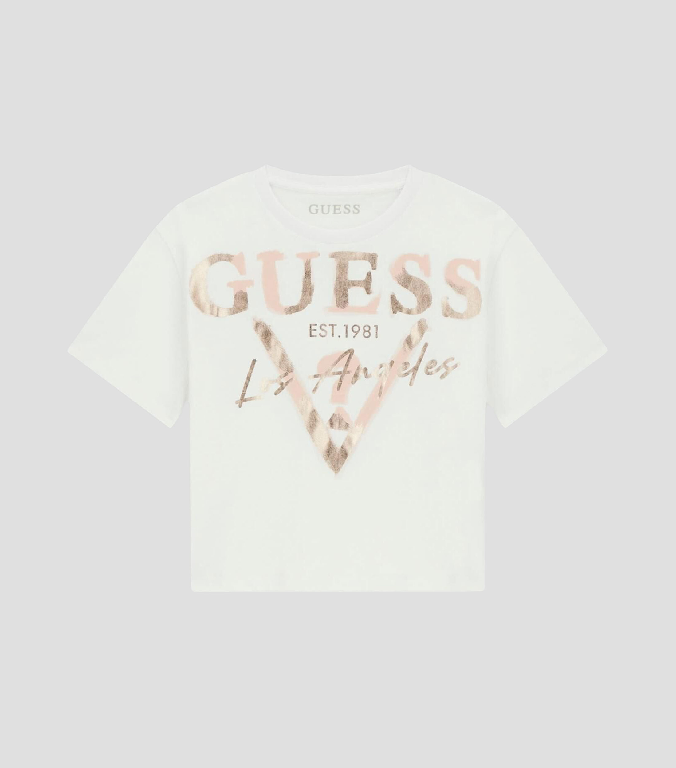 Playera cuello redondo manga corta estampada Niña