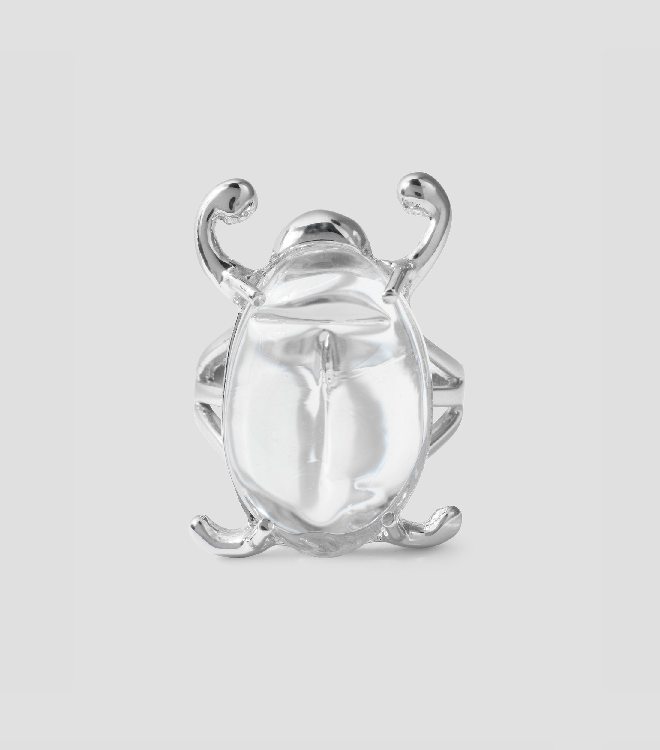 Anillo en plata Aire mediano transparente Mujer