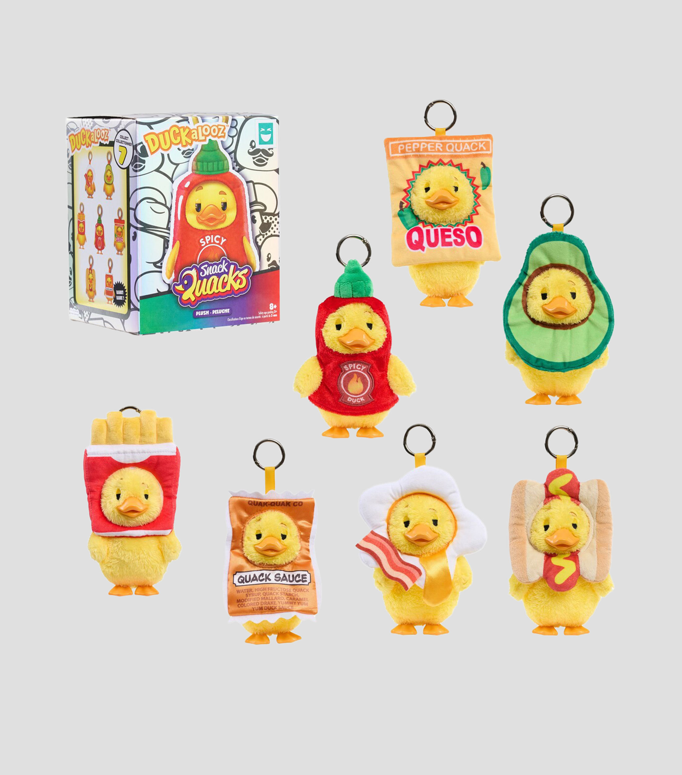 Figura sorpresa, Duck Snack Quack ClipOn Blind Plush
