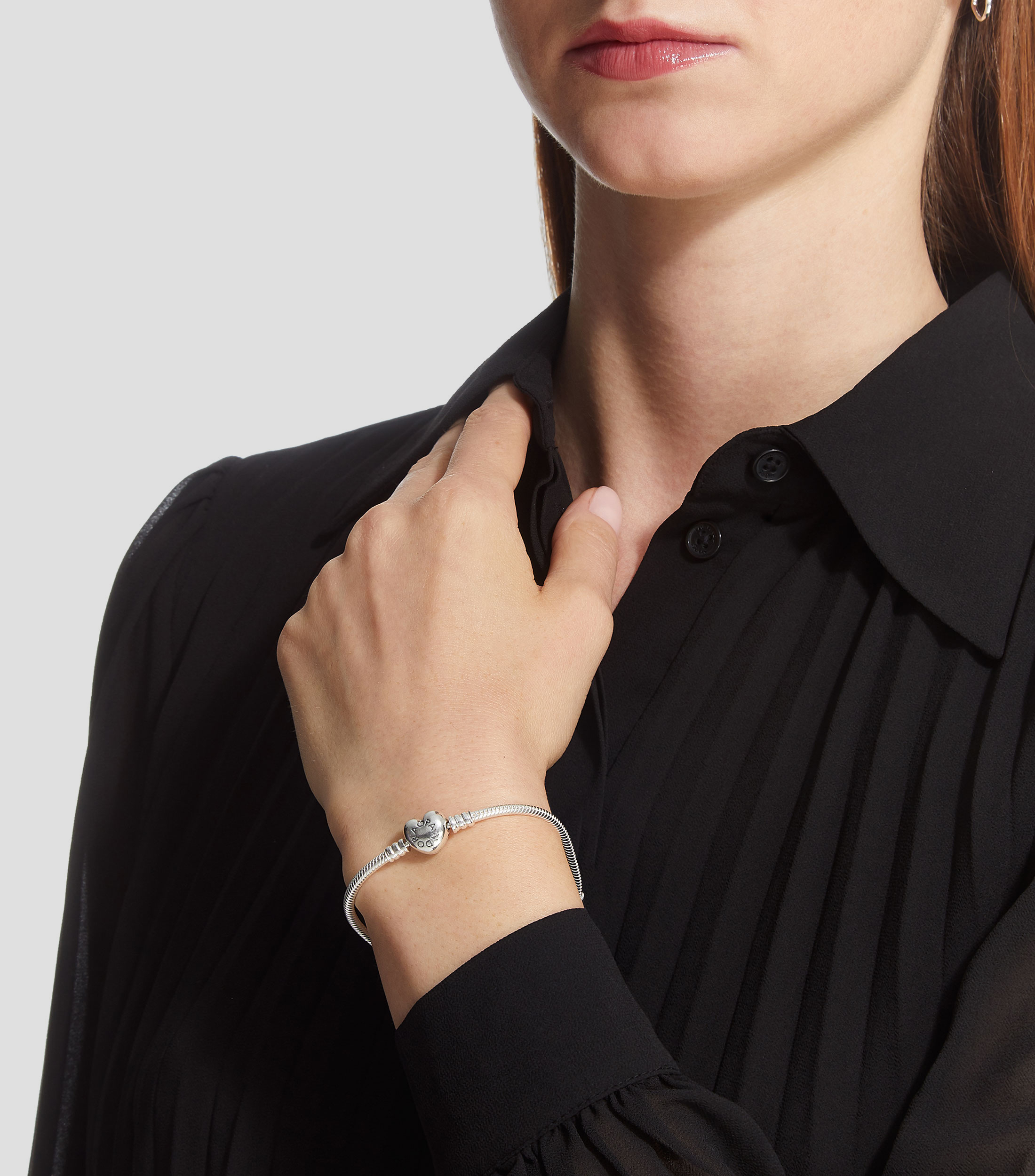 Brazalete en Plata .925 Corazon Mujer Talla 21 cm