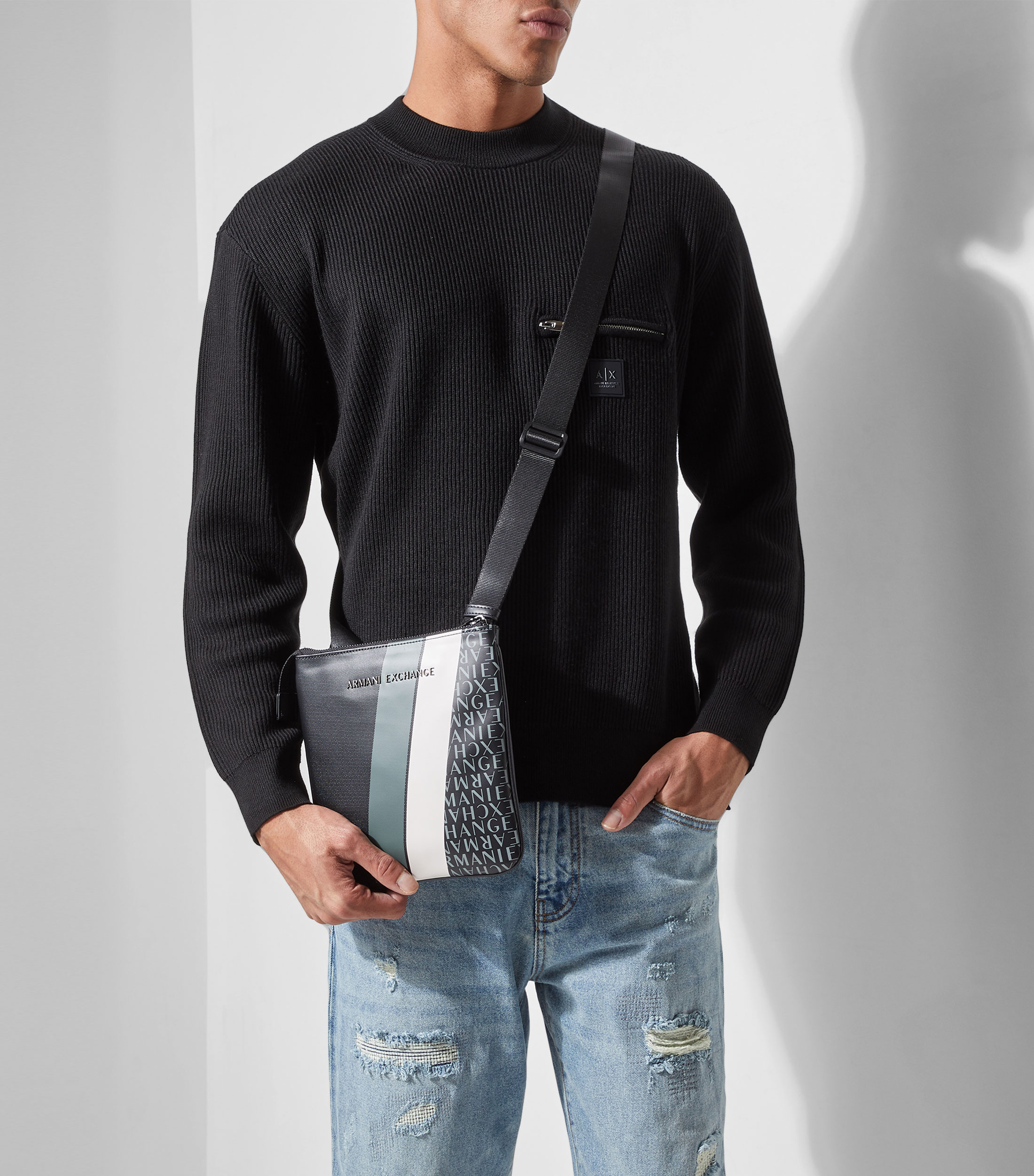 Bolso Messenger Estampado Hombre