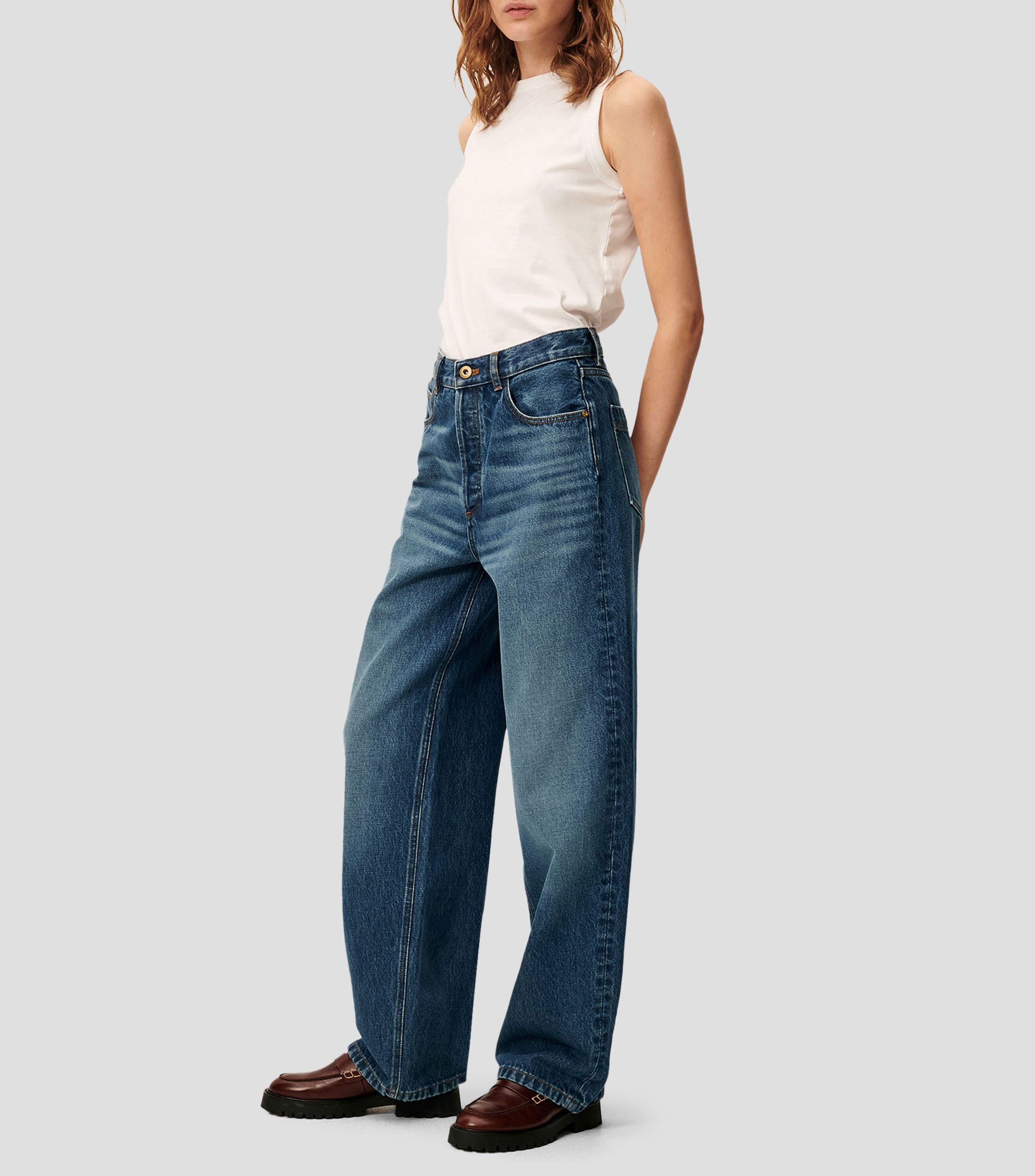Jeans Recto liso Mujer