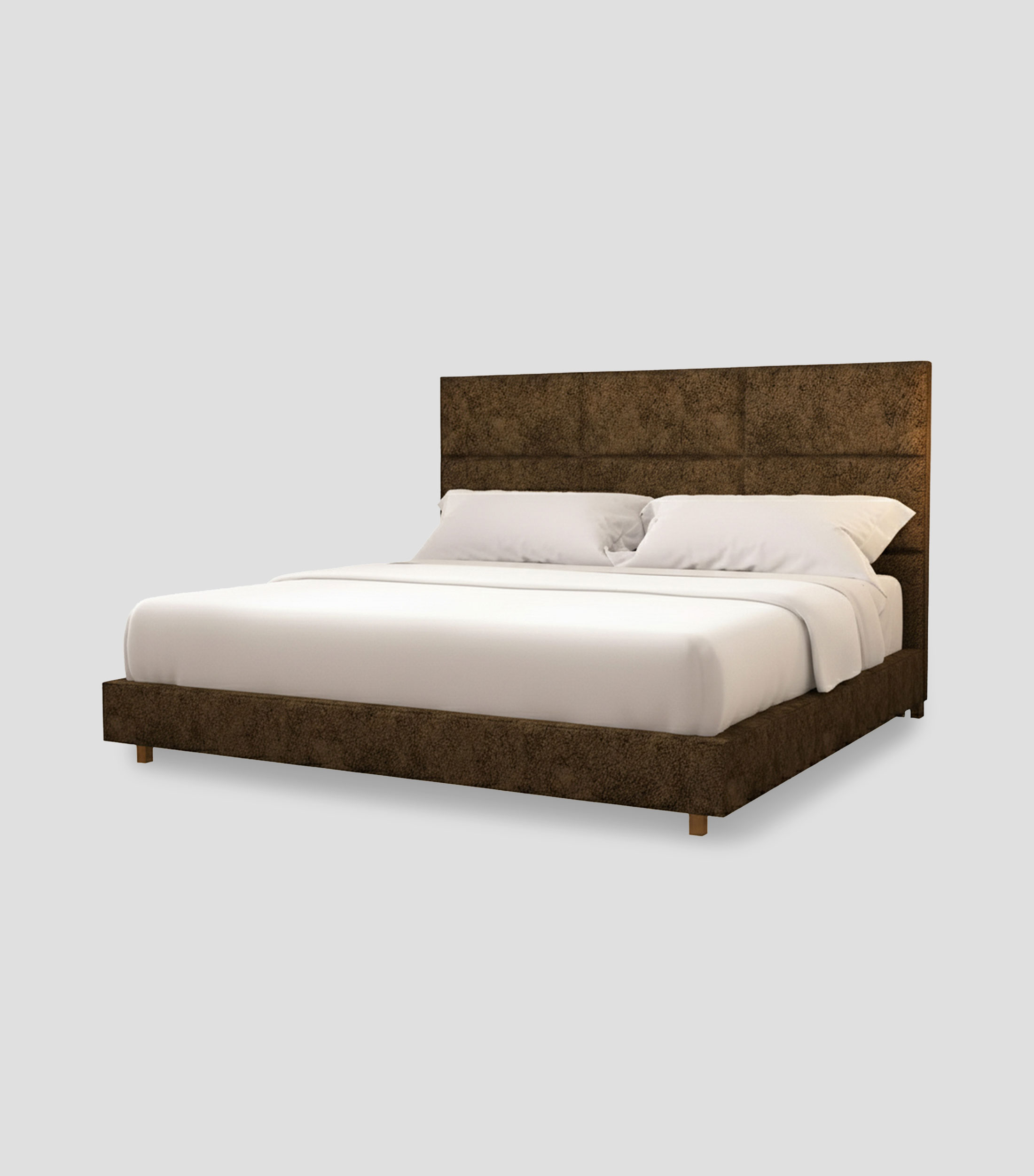Cama king size en tela antílope