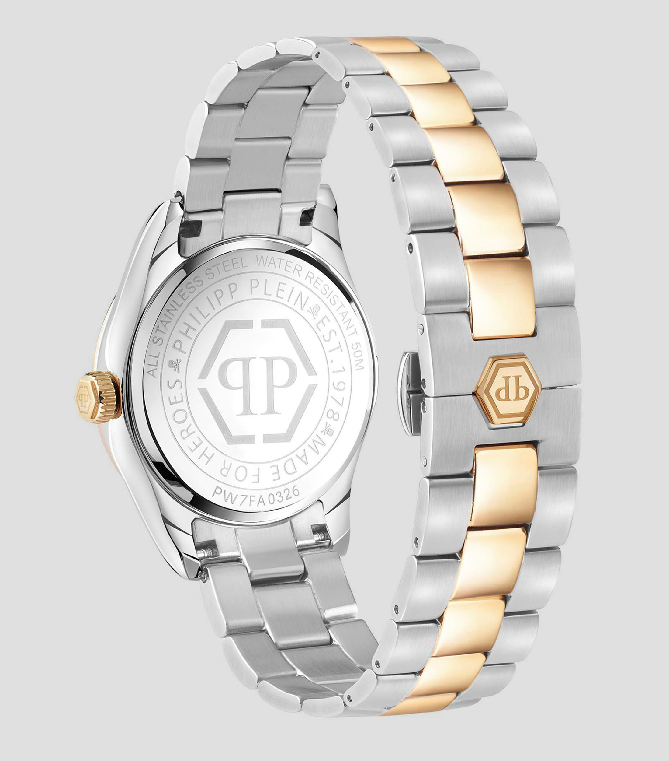 Reloj para Mujer Queen Supreme casual plateado/dorado