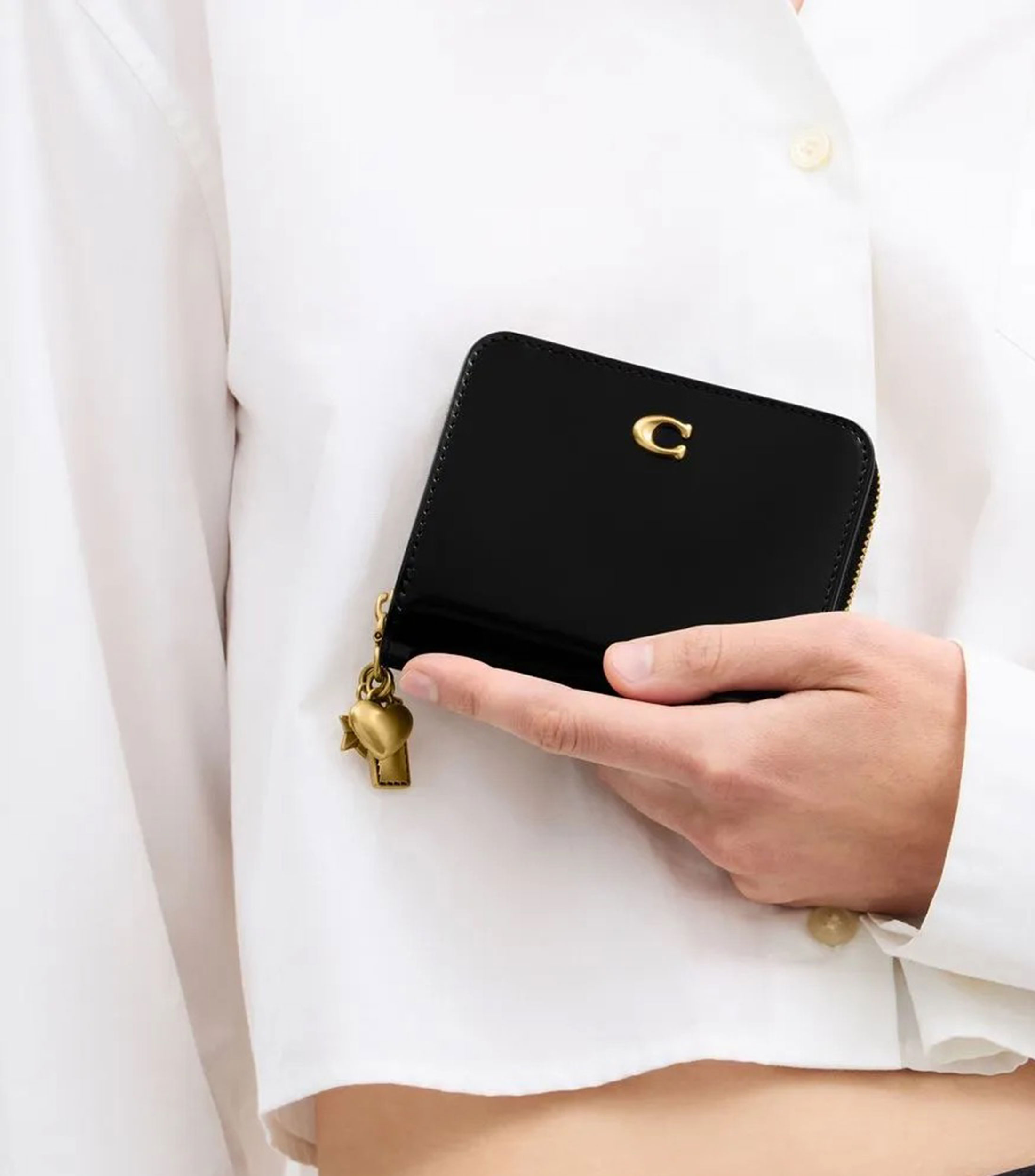 Cartera en piel lisa Mujer