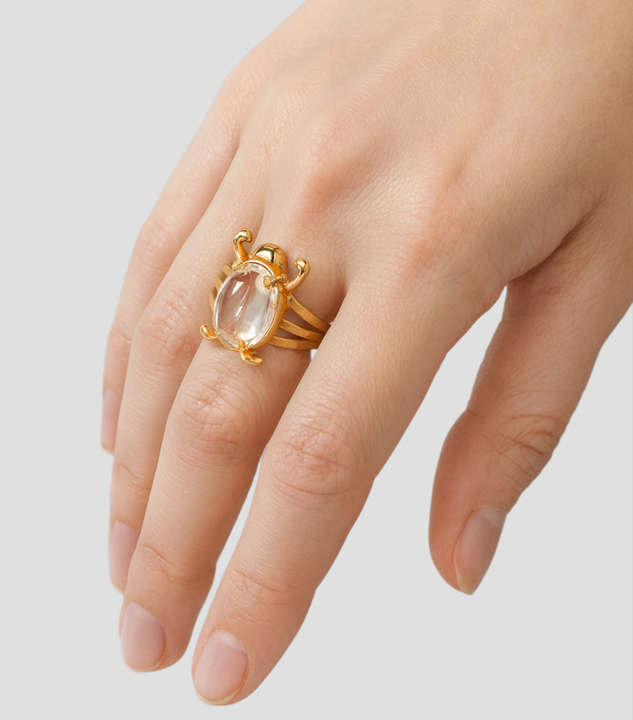 Anillo en plata Aire chico transparente Mujer