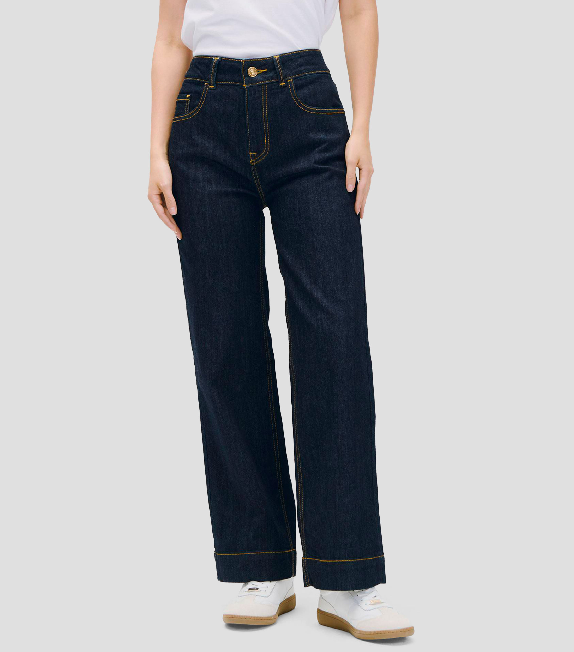 Jeans Flare Tiro Alto Mujer