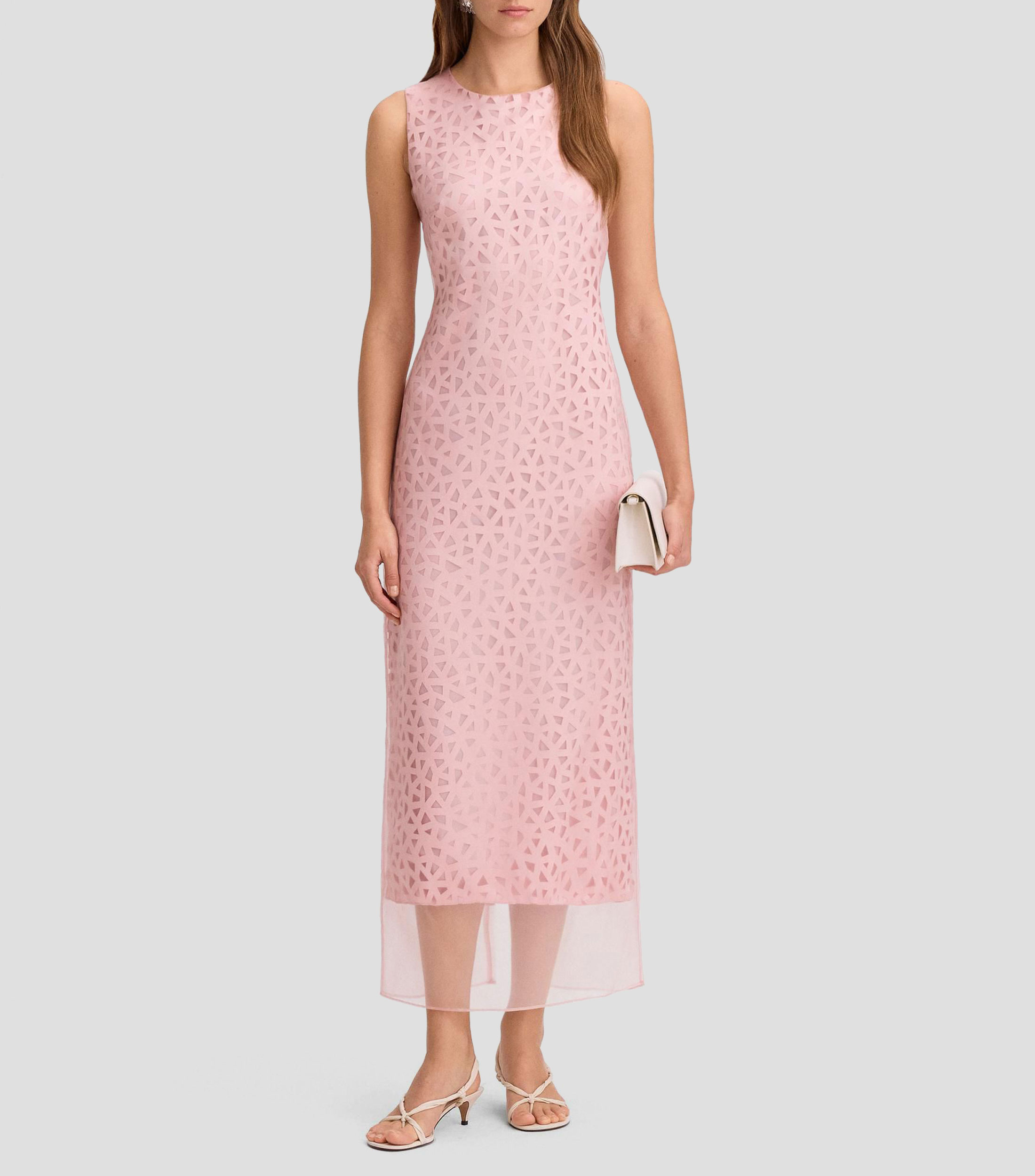 Vestido midi liso Mujer