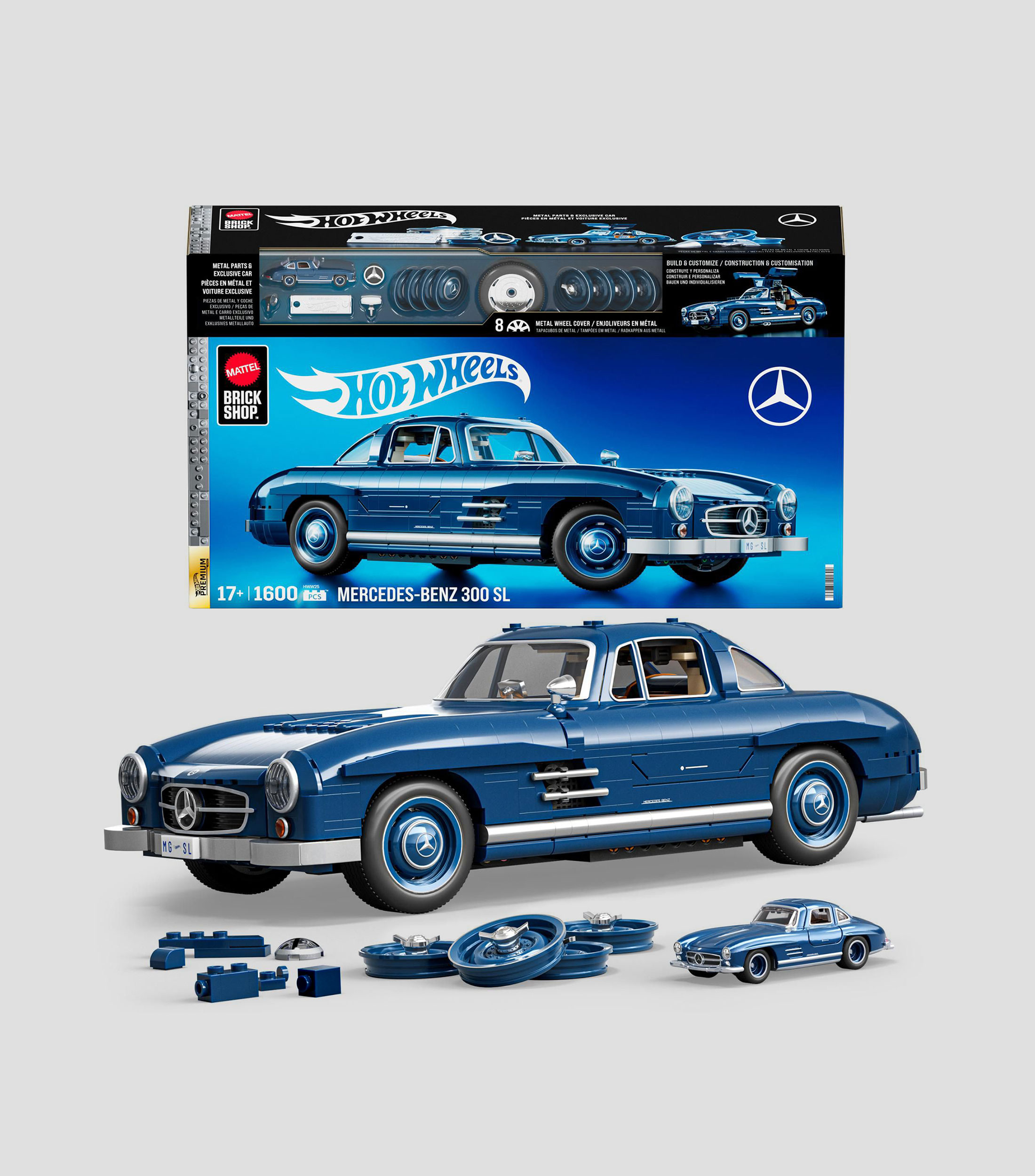 Brick Shop Hot Wheels Juguete de Construcción Premium Mercedes Benz 300 SL