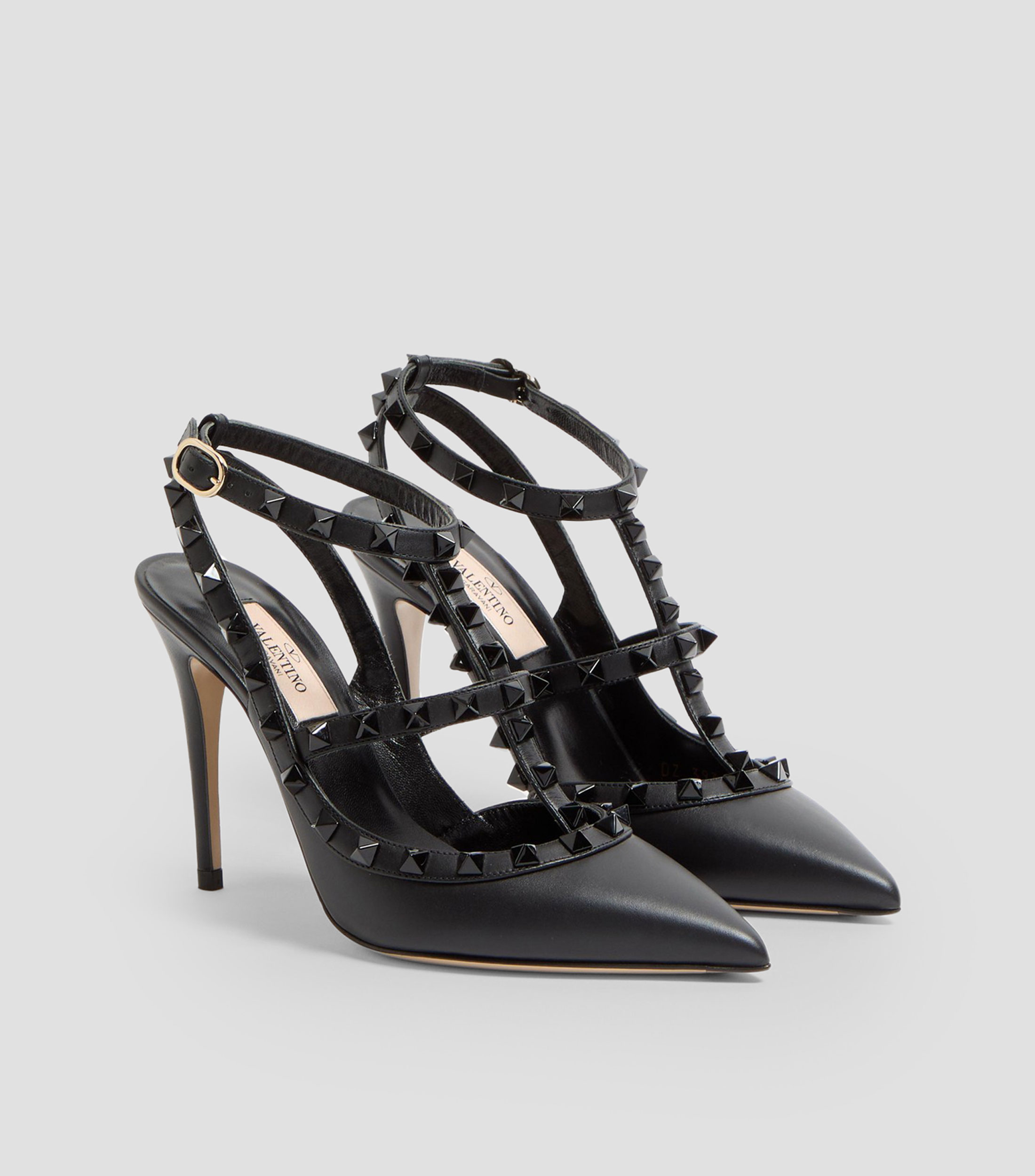 Zapatillas Rockstud con tacón alto de aguja Mujer