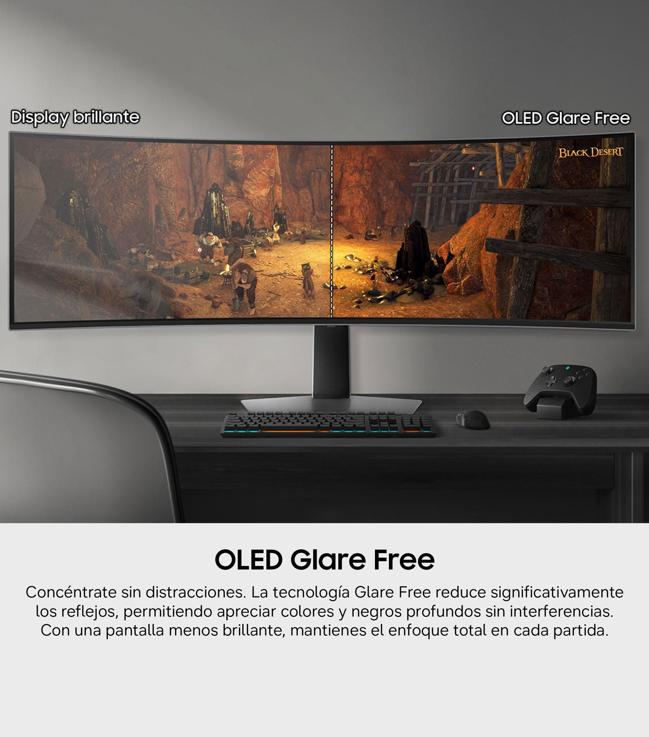 Monitor Gamer 49 Pulgadas Curva Odyssey OLED G9 Dual QHD 240 Hz, LS49DG950SNXZX