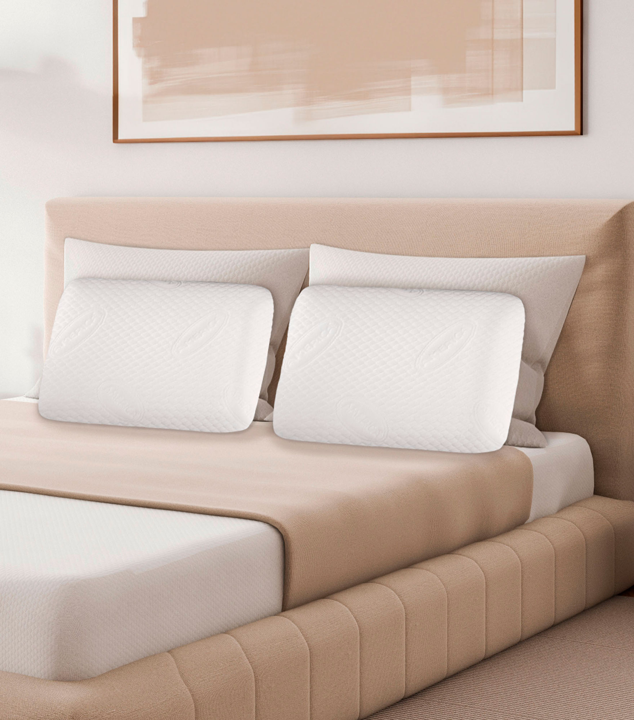 Almohada Ergonómica Estándar Viscoelástico Inyectado Confort Medio Adapt Blanca