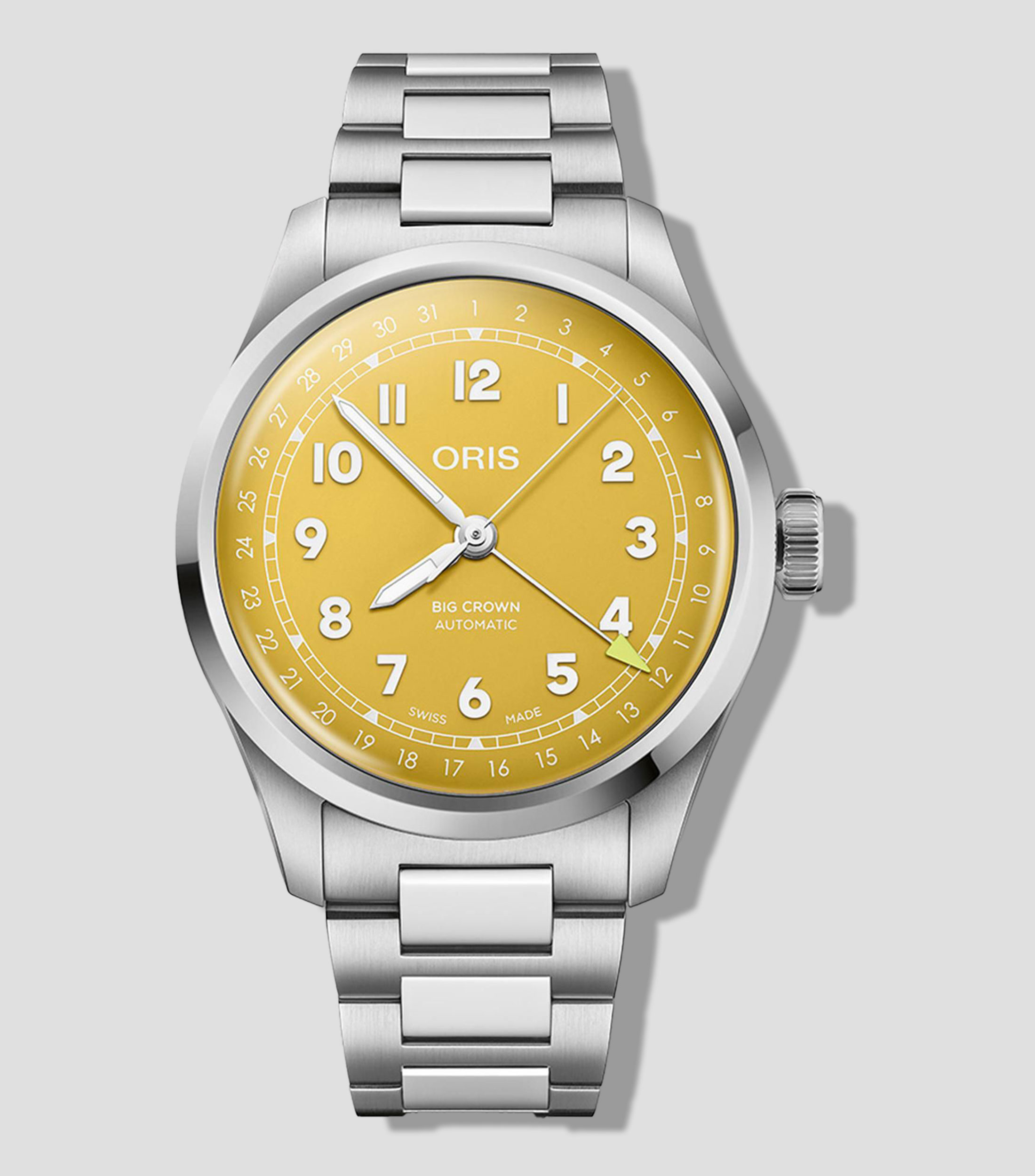 Reloj Unisex Big Crown Pointer Date Casual Plateado