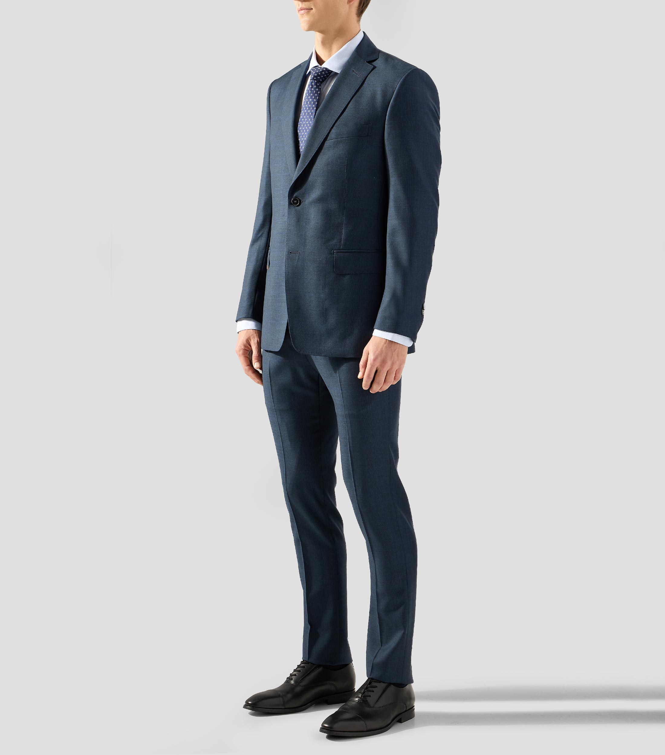 Traje de lana corte slim fantasía Hombre