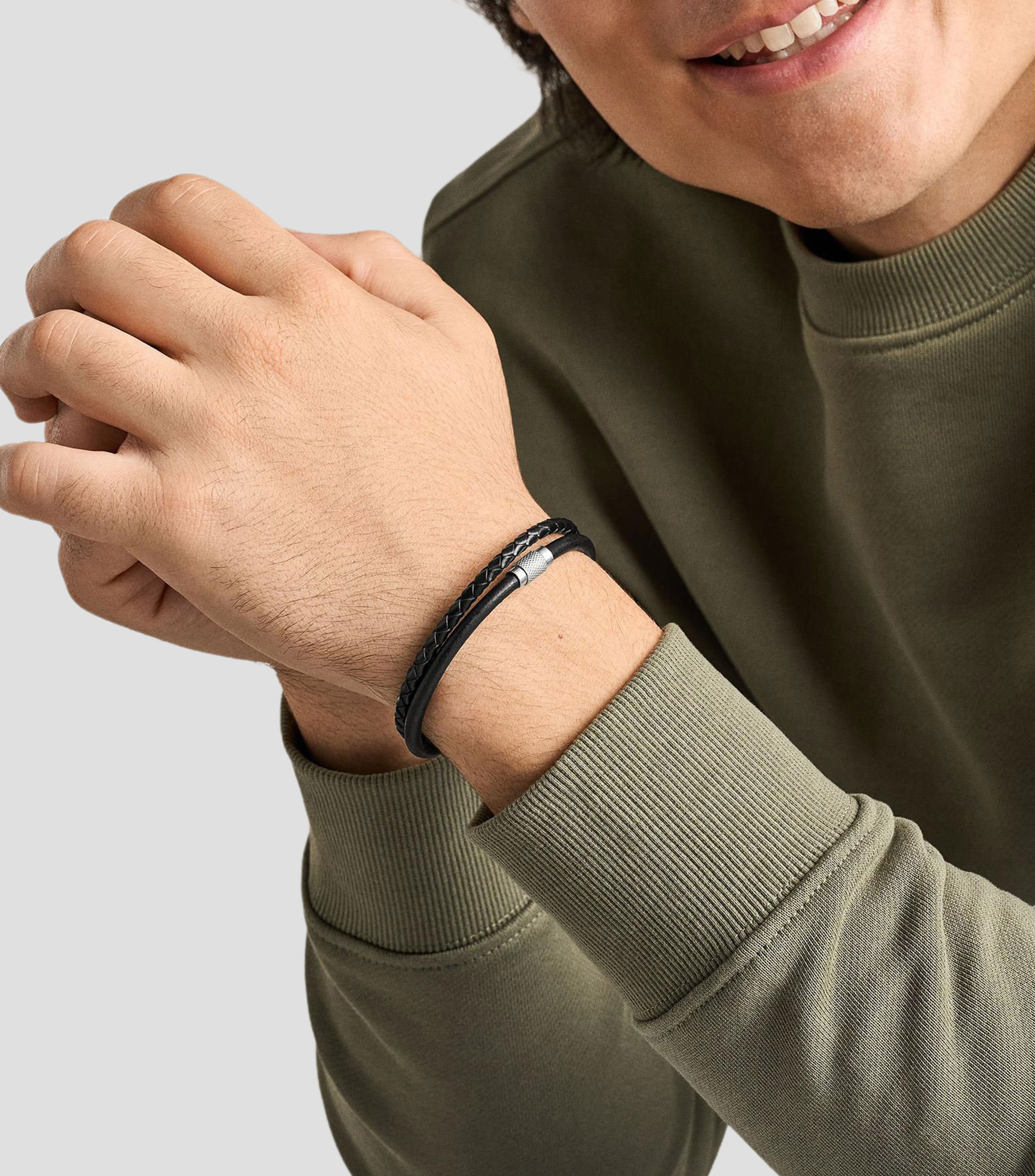 Pulsera negra Machine Hombre