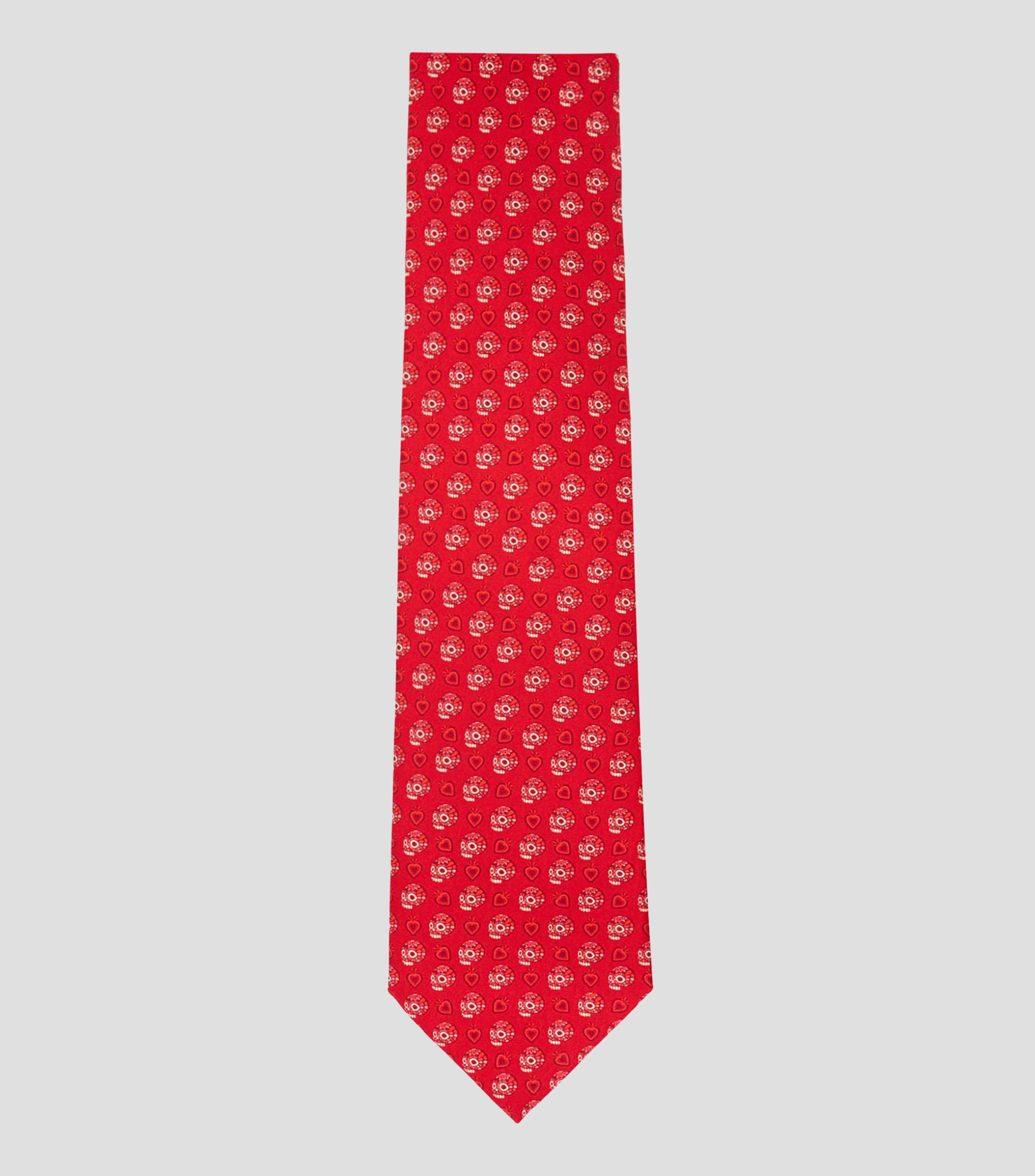 Corbata ancha en seda Día de Muertos Calaverita