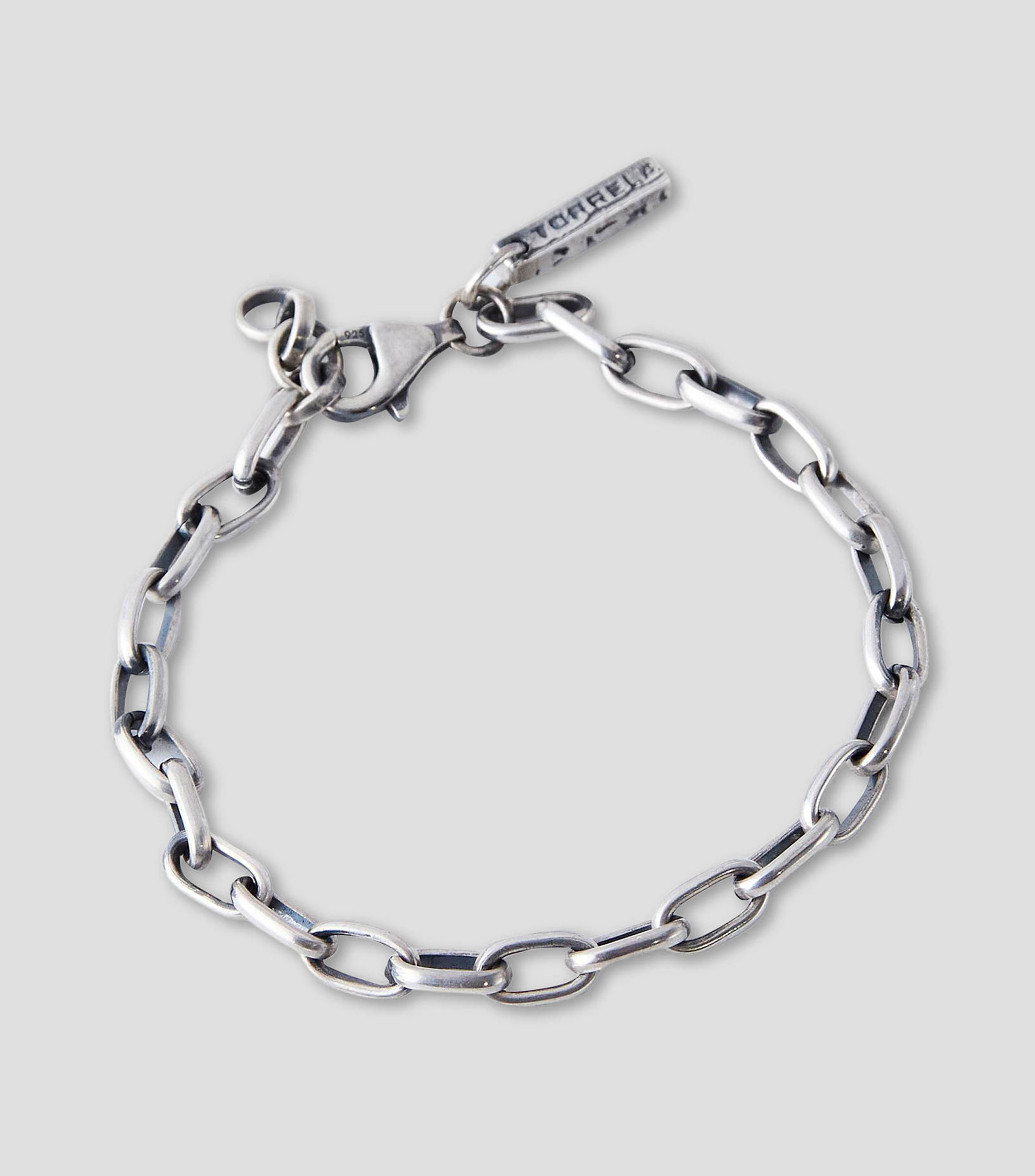 Pulsera ajustable en plata .925 con eslabones Unisex