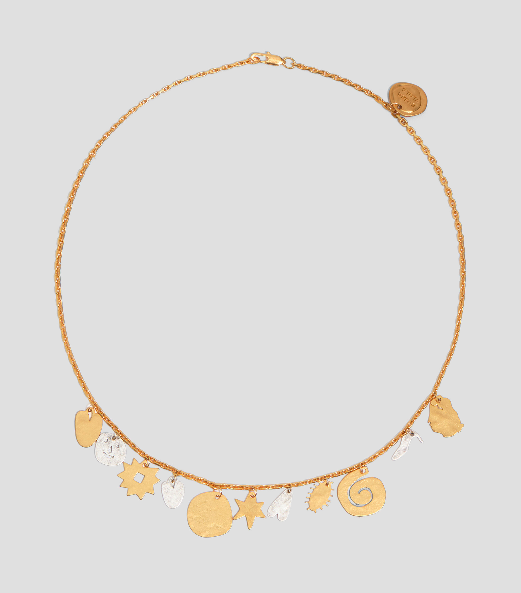 Collar siluetas metal bicolor Mujer