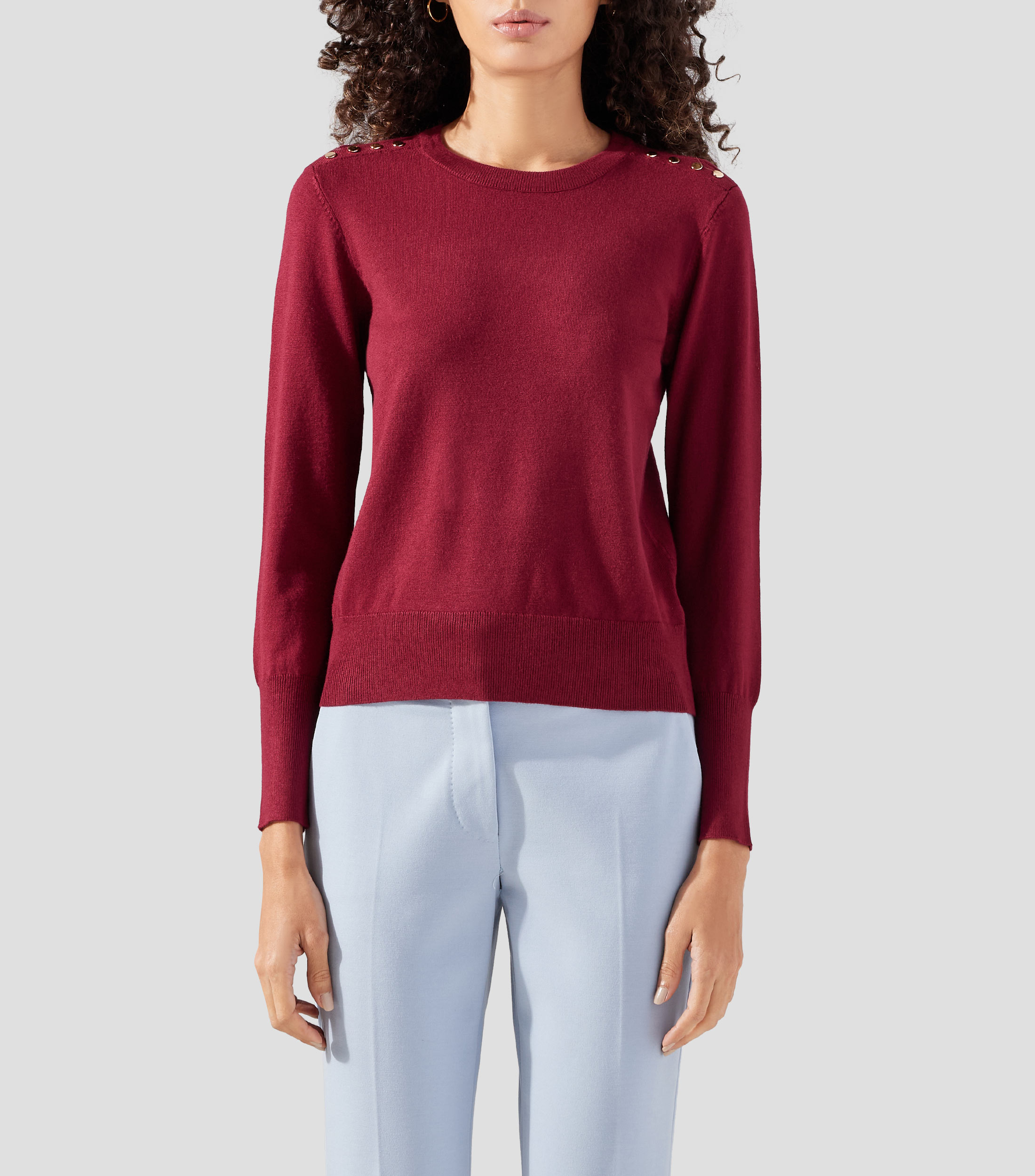 Suéter cuello redondo Mujer