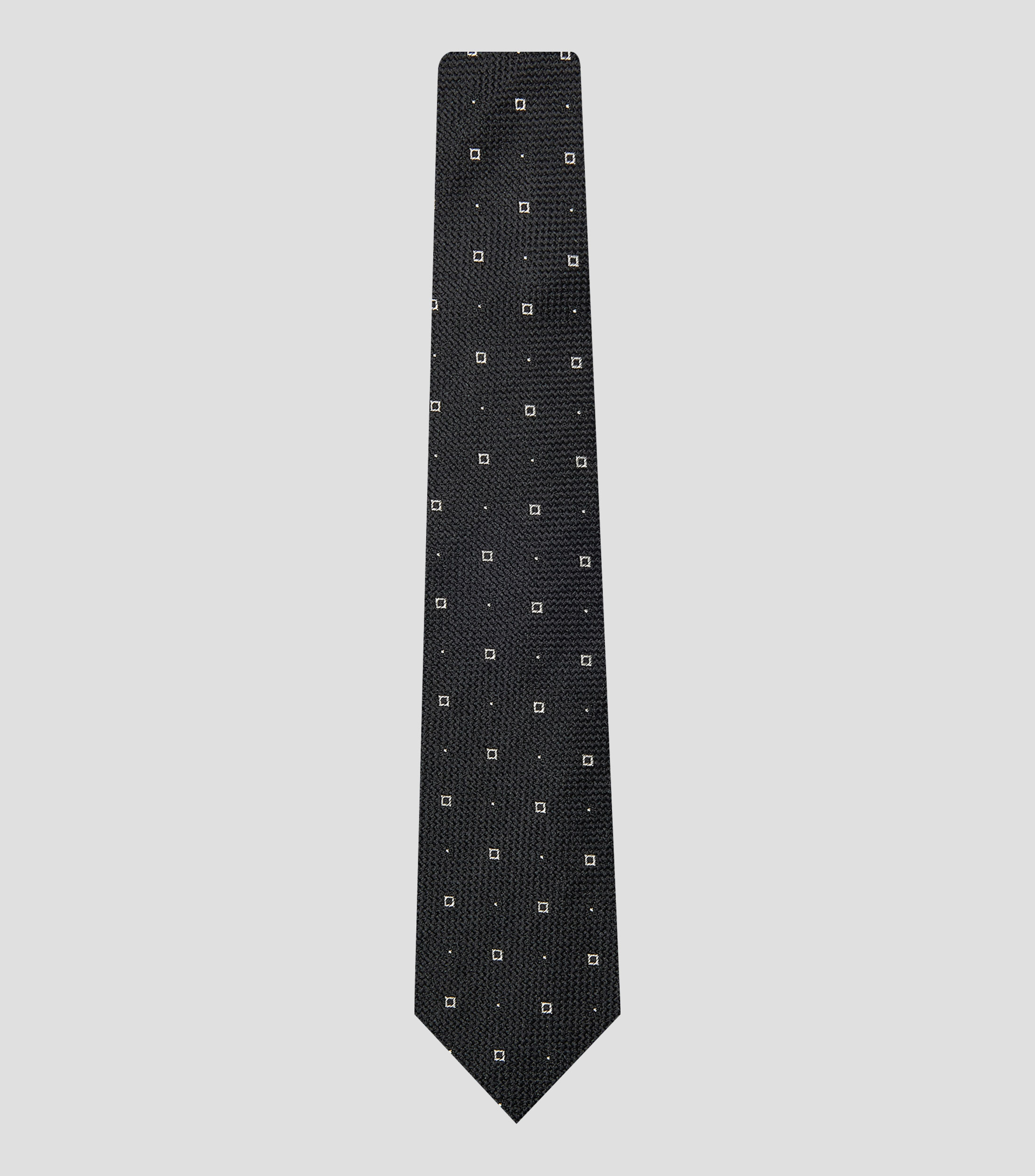 Corbata ancha en seda con bordado Brera