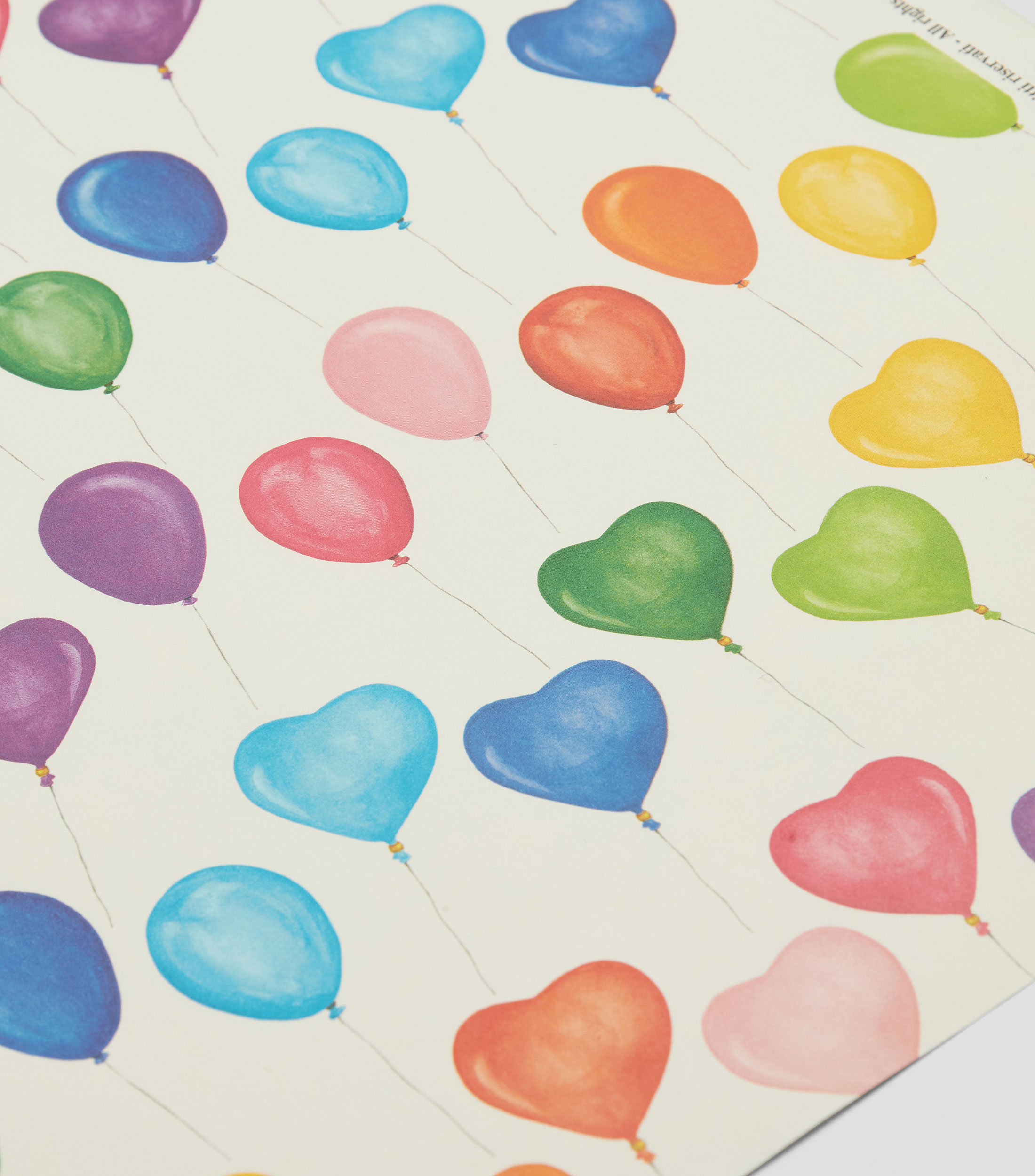 Pliego de papel Globos estampado