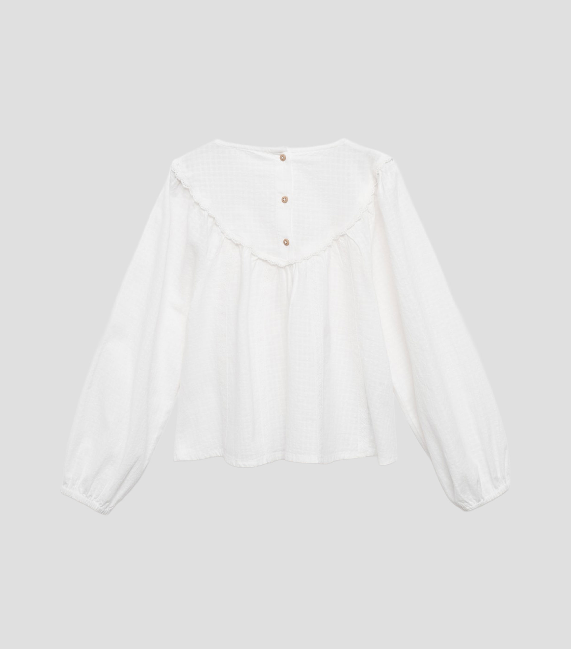 Blusa lisa manga larga Niña