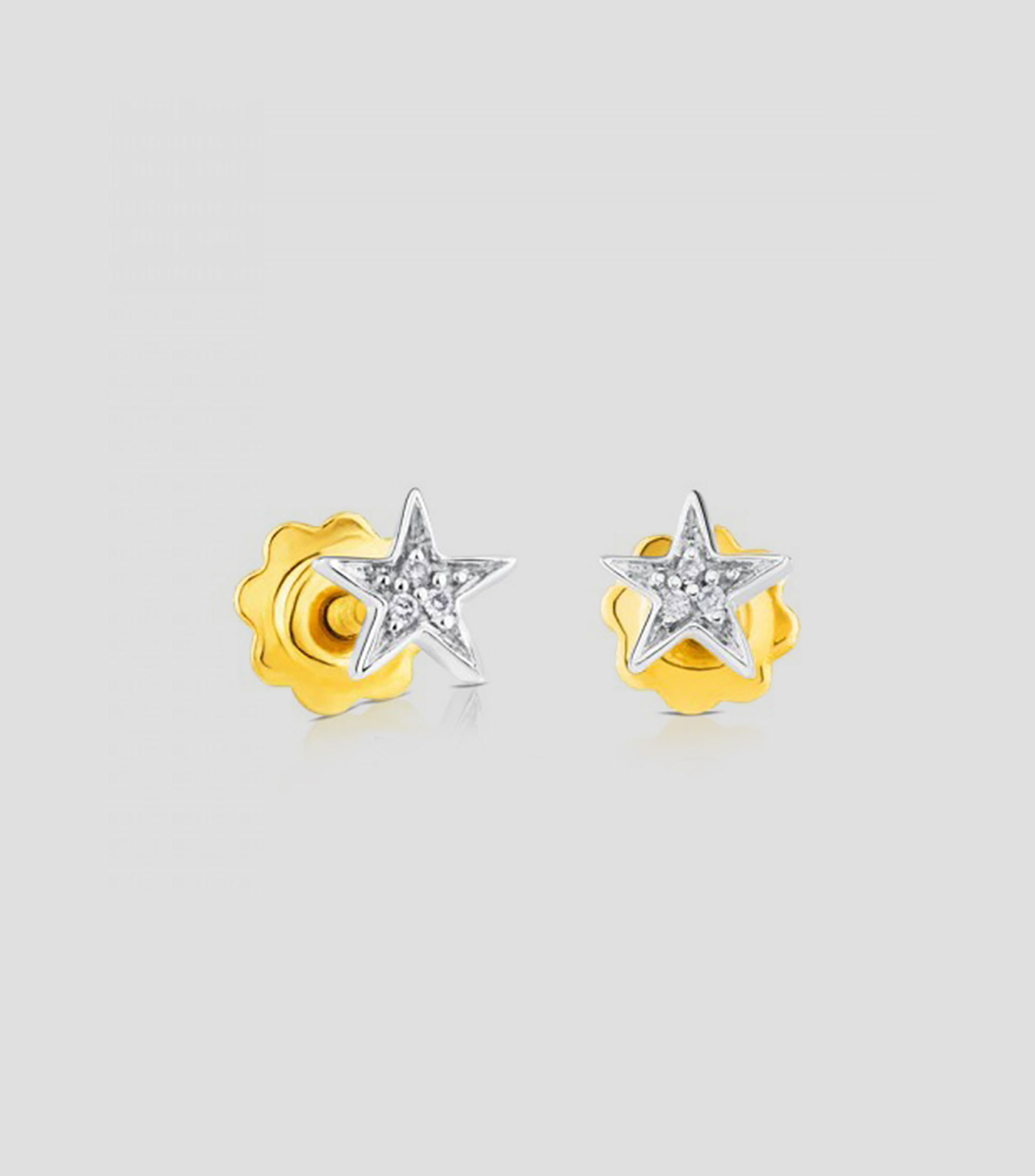 Aretes en oro blanco de 18 Kilates con diamantes Mujer