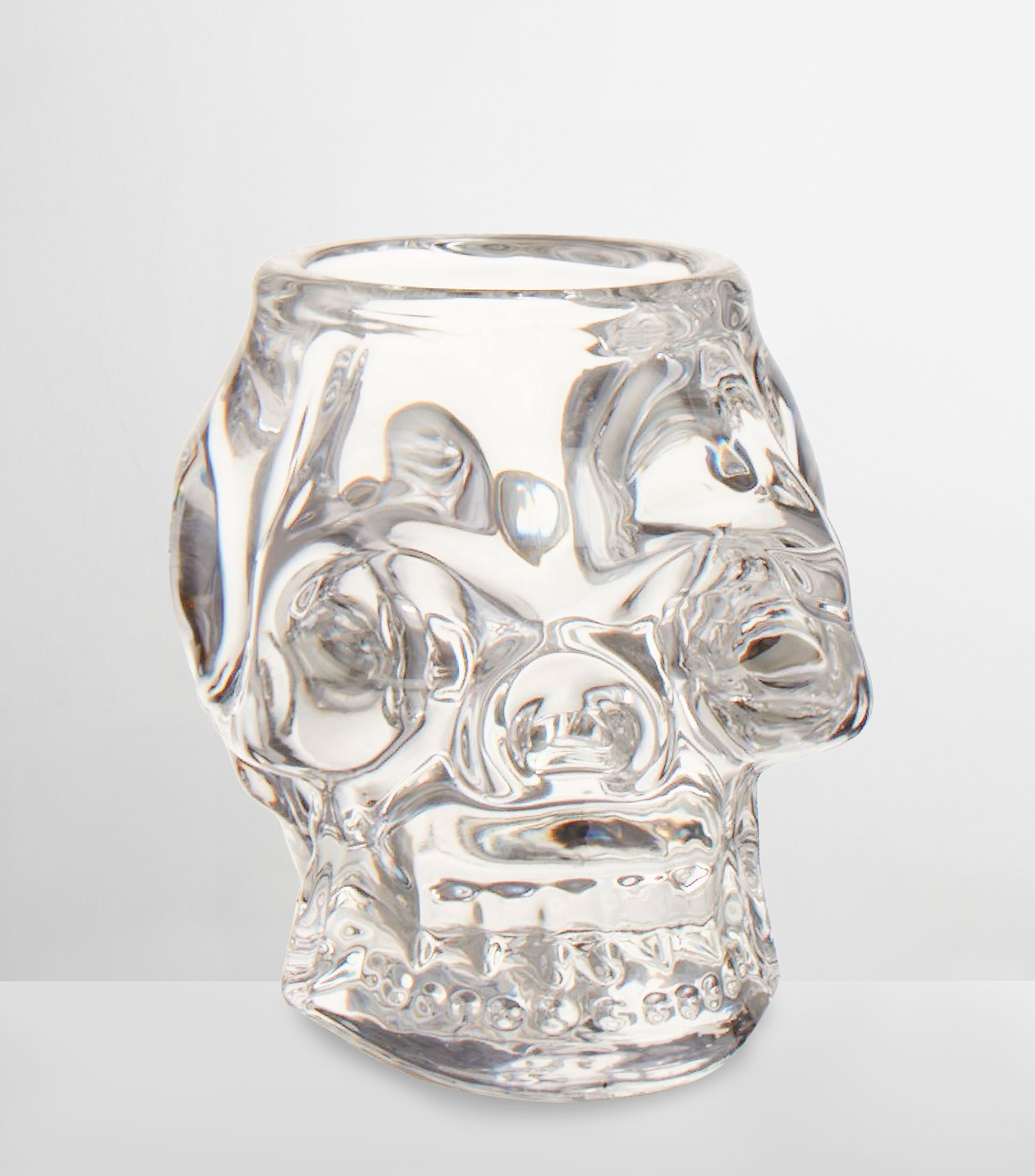 Portavela Calavera en cristal