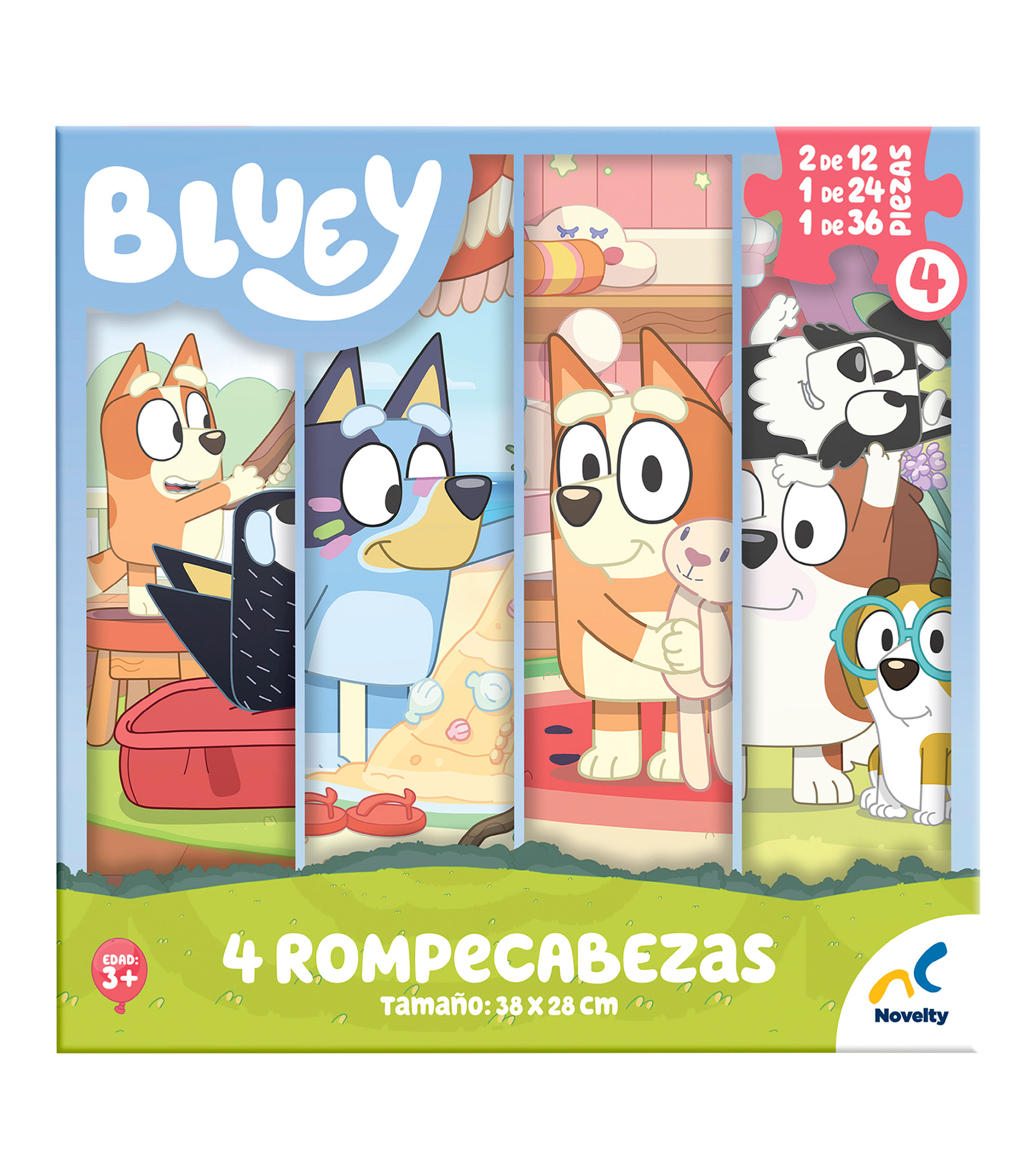 Rompecabezas 4 en 1 Bluey