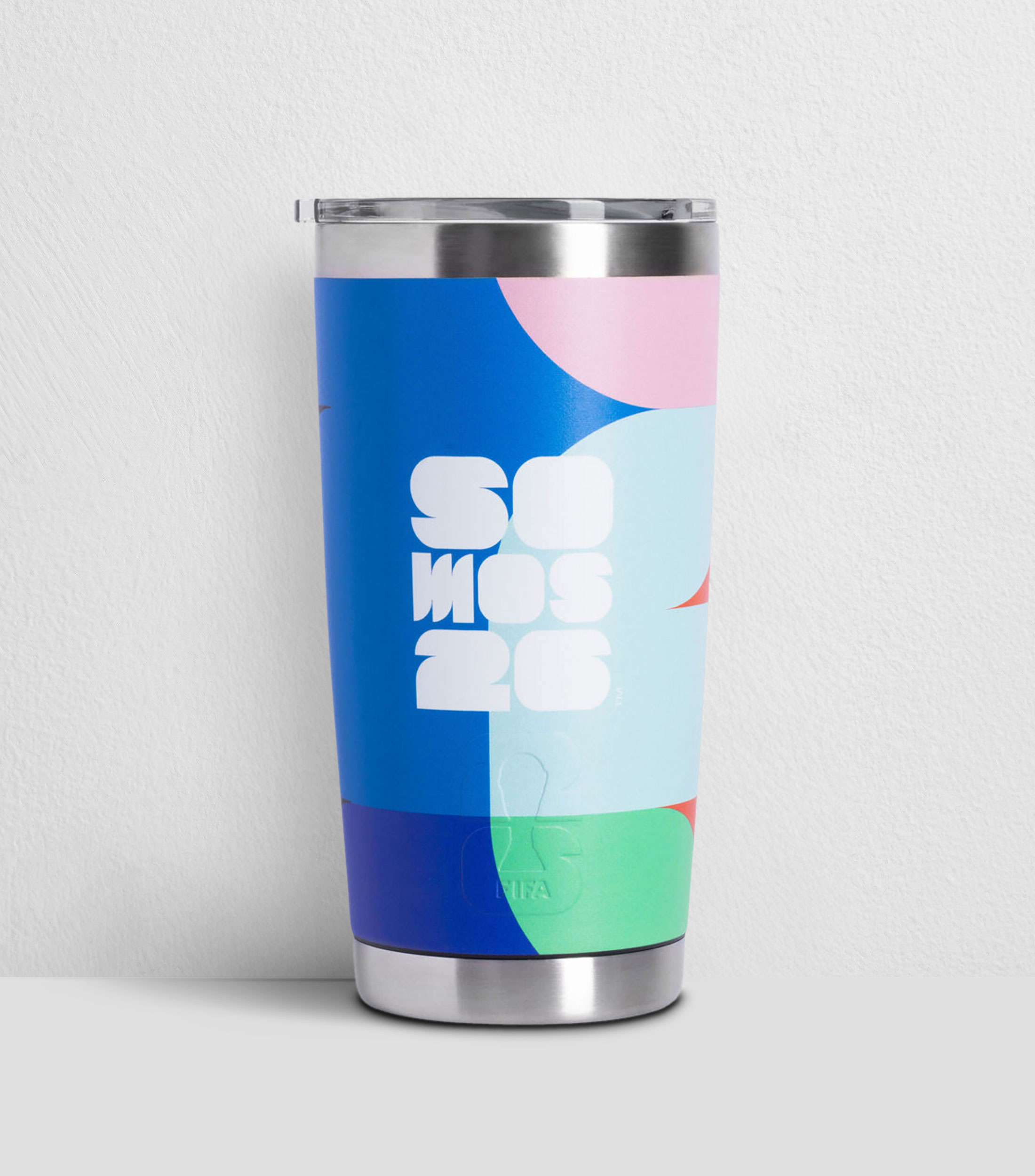 Termo FIFA World Cup 2026 multicolor en acero inoxidable, 591 ml