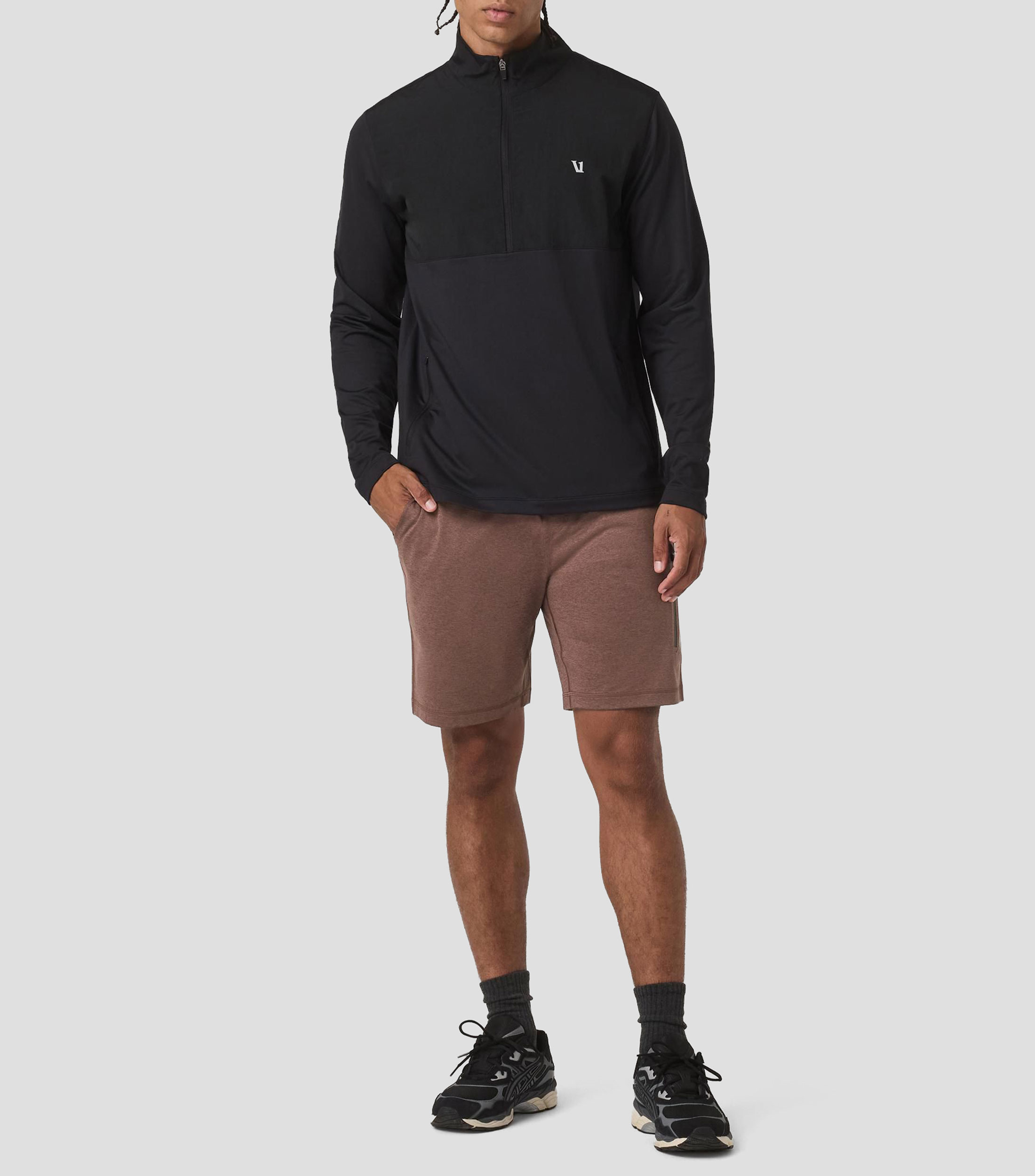 Short de entrenamiento liso Hombre